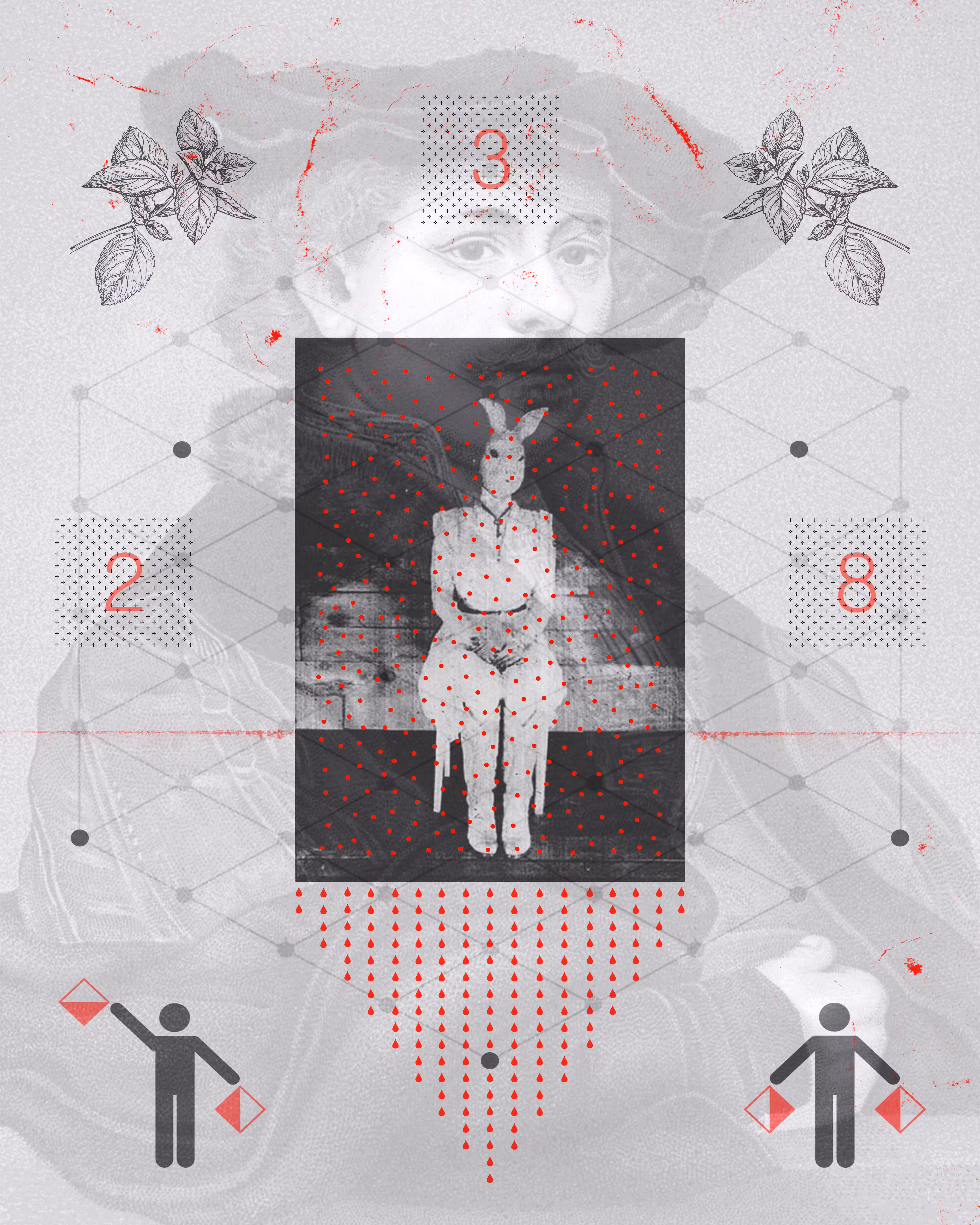 ODDMENTS: Semaphoric Rembrandt with Bunny Rabbit and Mint