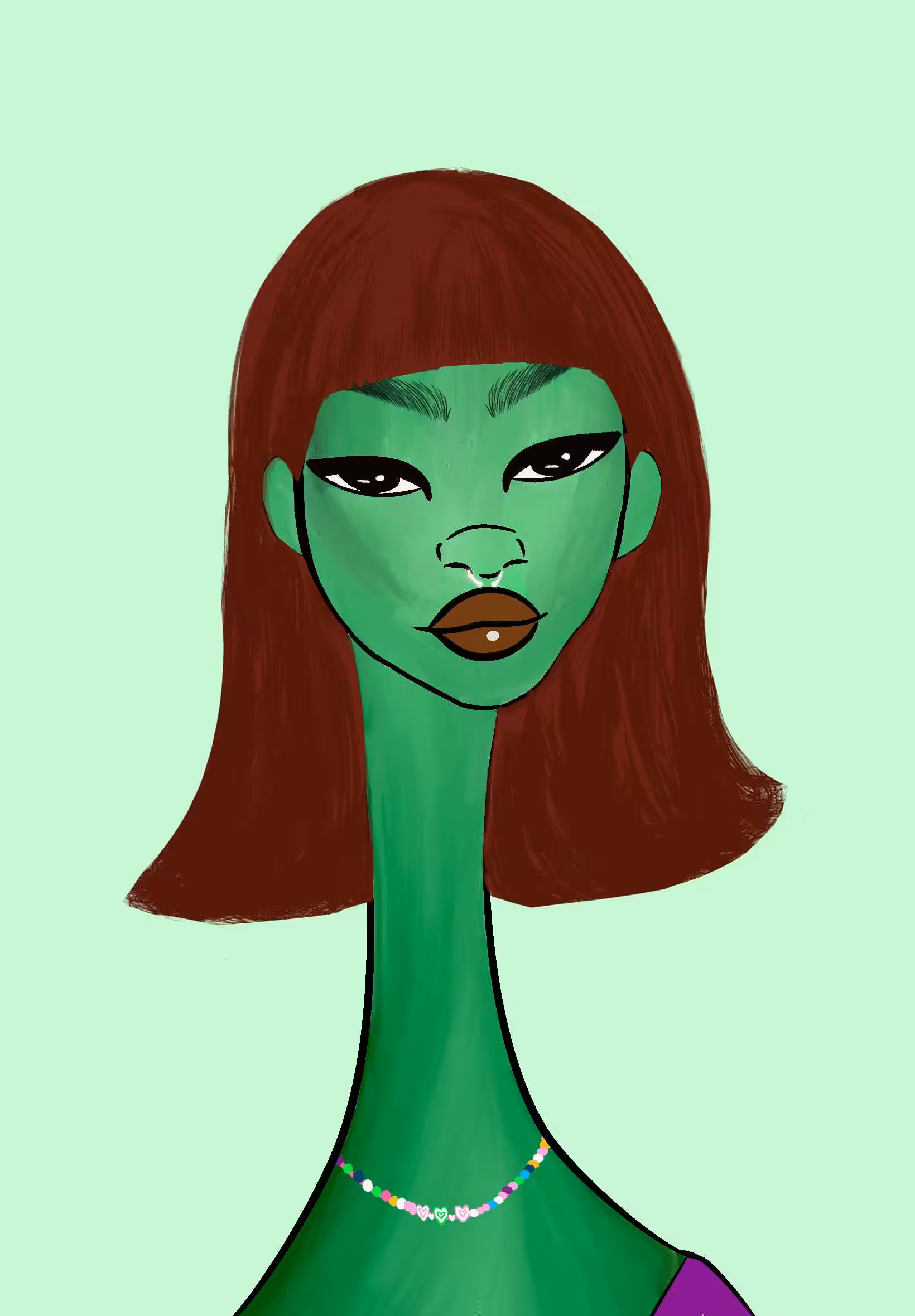 Long Neckie Lady #1315