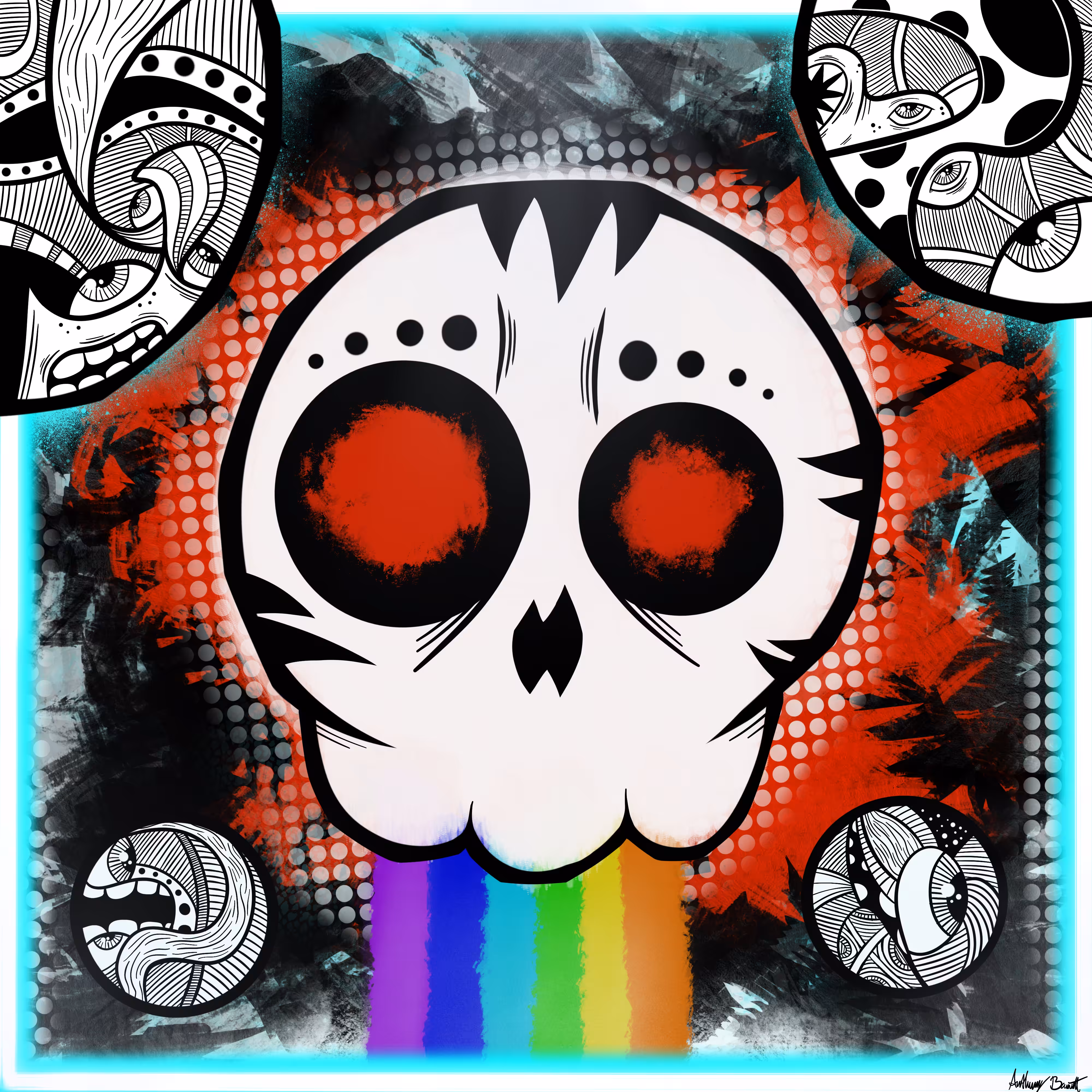 Rainbow Skull Vomit 