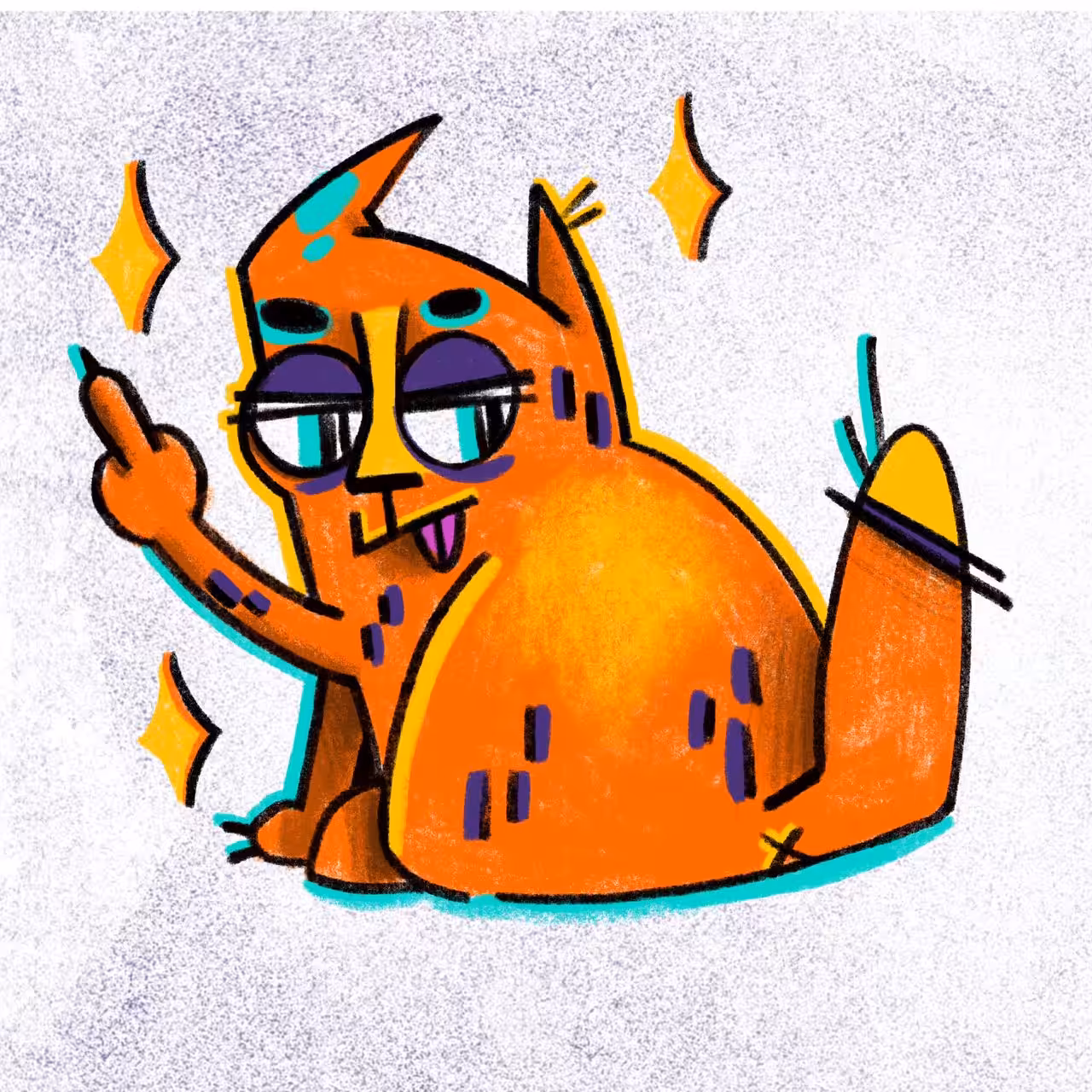 A cat with a hard temper