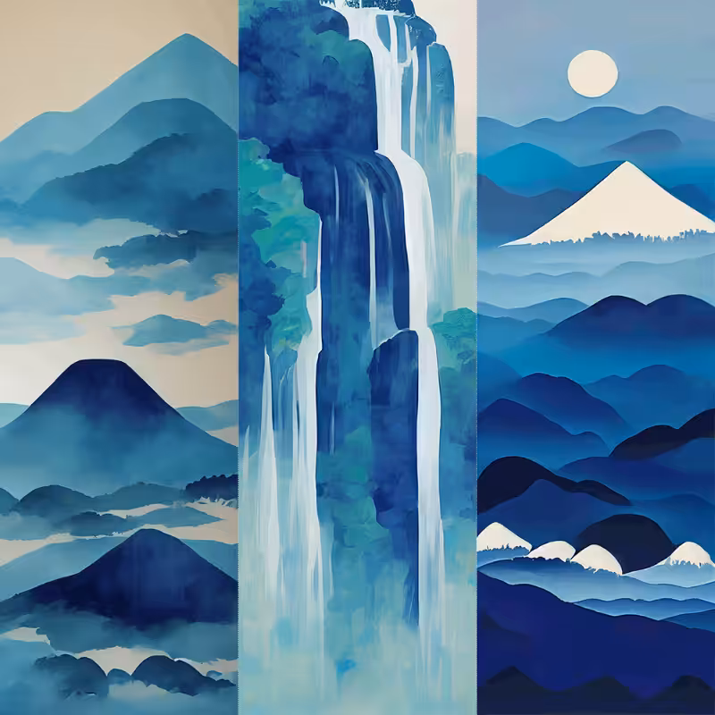 AI Japanese Waterfall #3