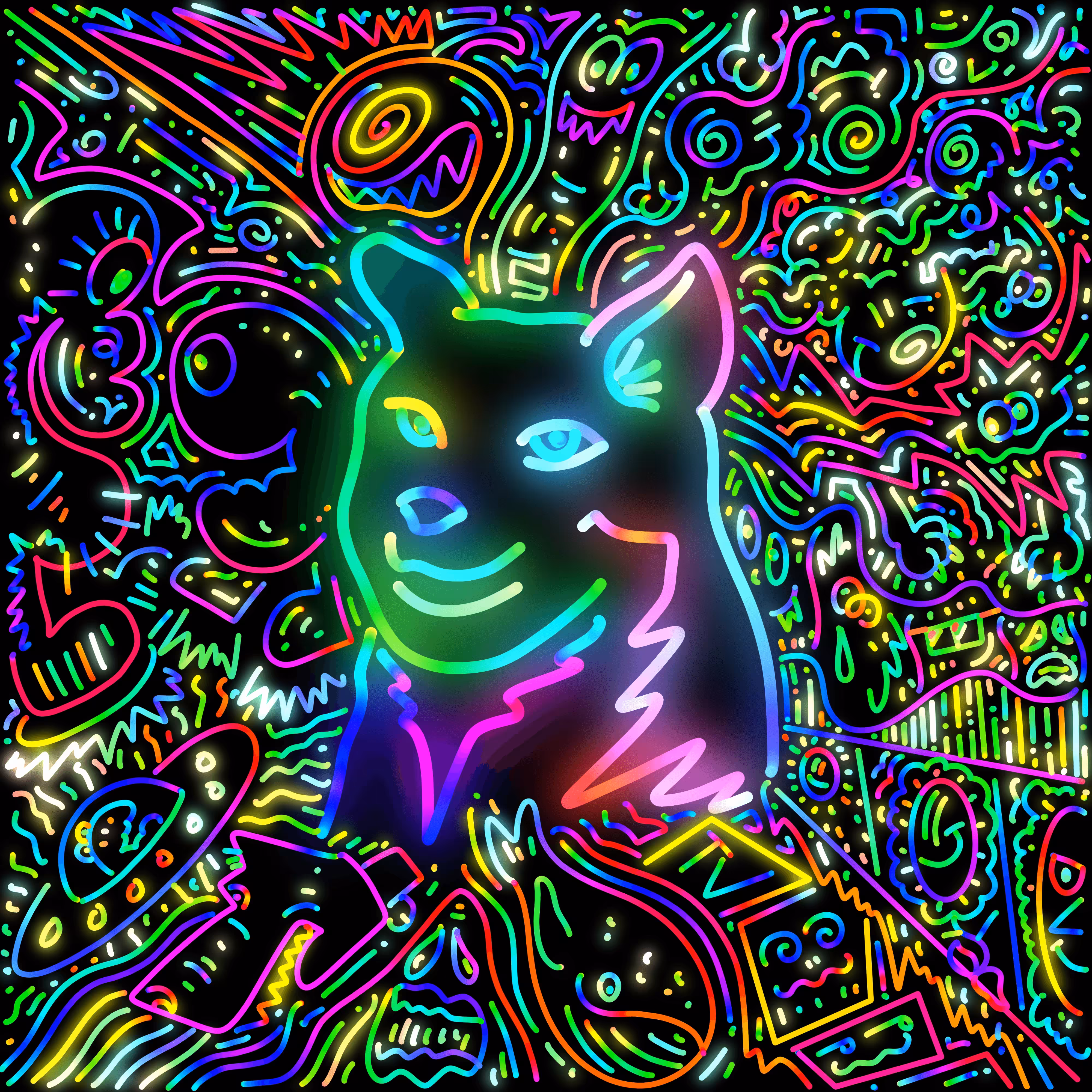 Cryptocurrency-04 "Dogecoin portrait"