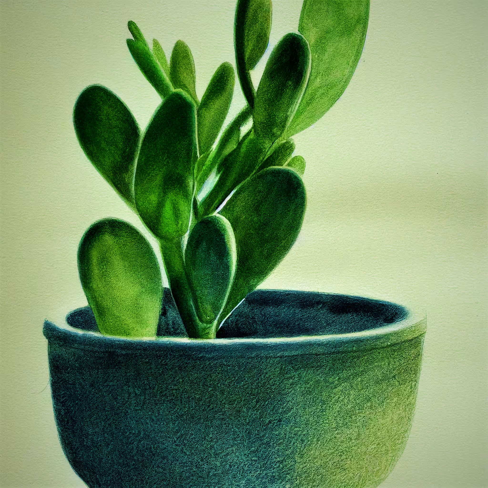 BOTANICAL ART: Crassula ovata