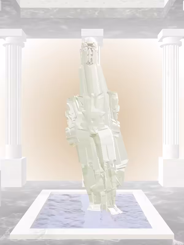 HeavenComputer: The Fragmented Threatening Matte Green Man #5998