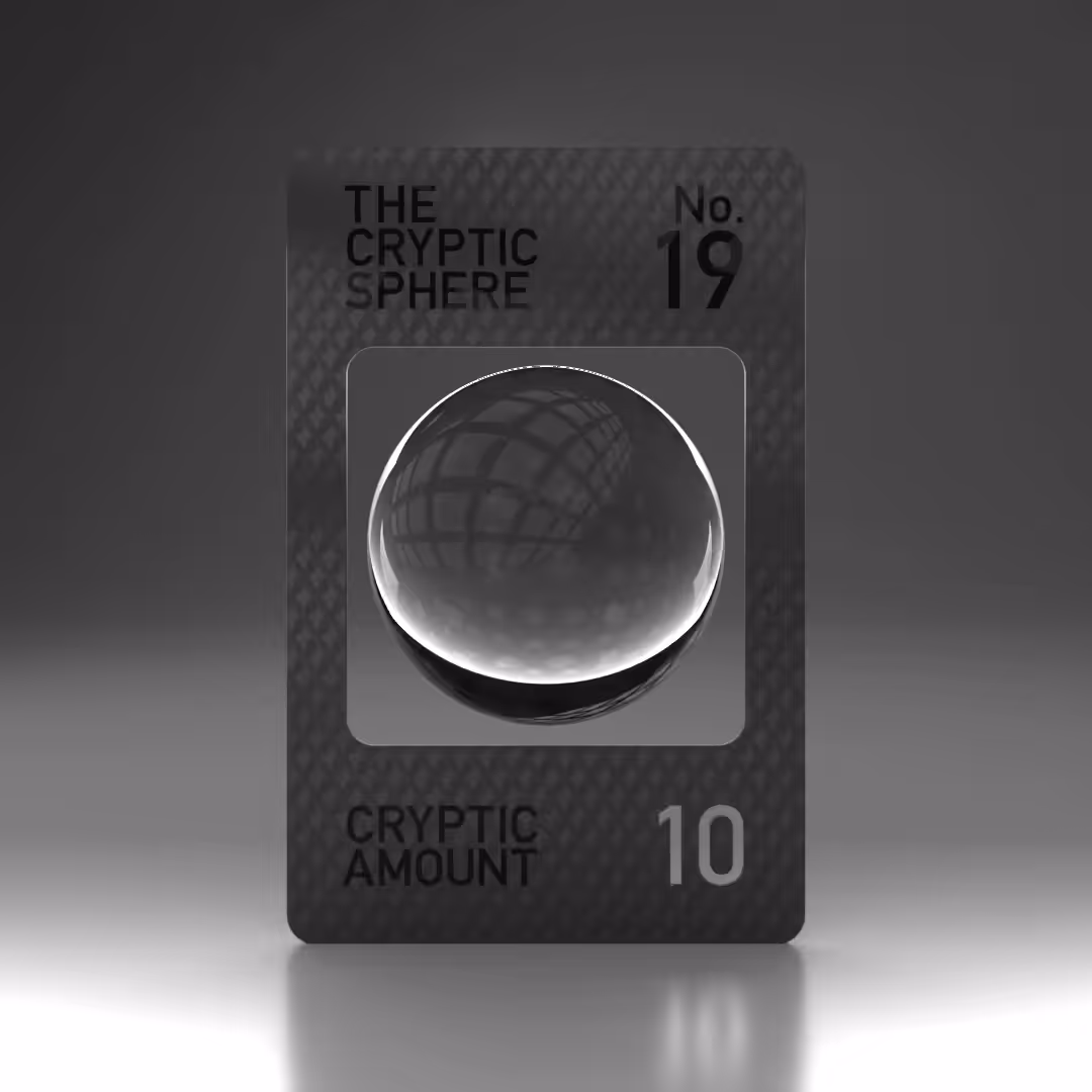 The Cryptic Sphere, Animated Trading Card No. 19