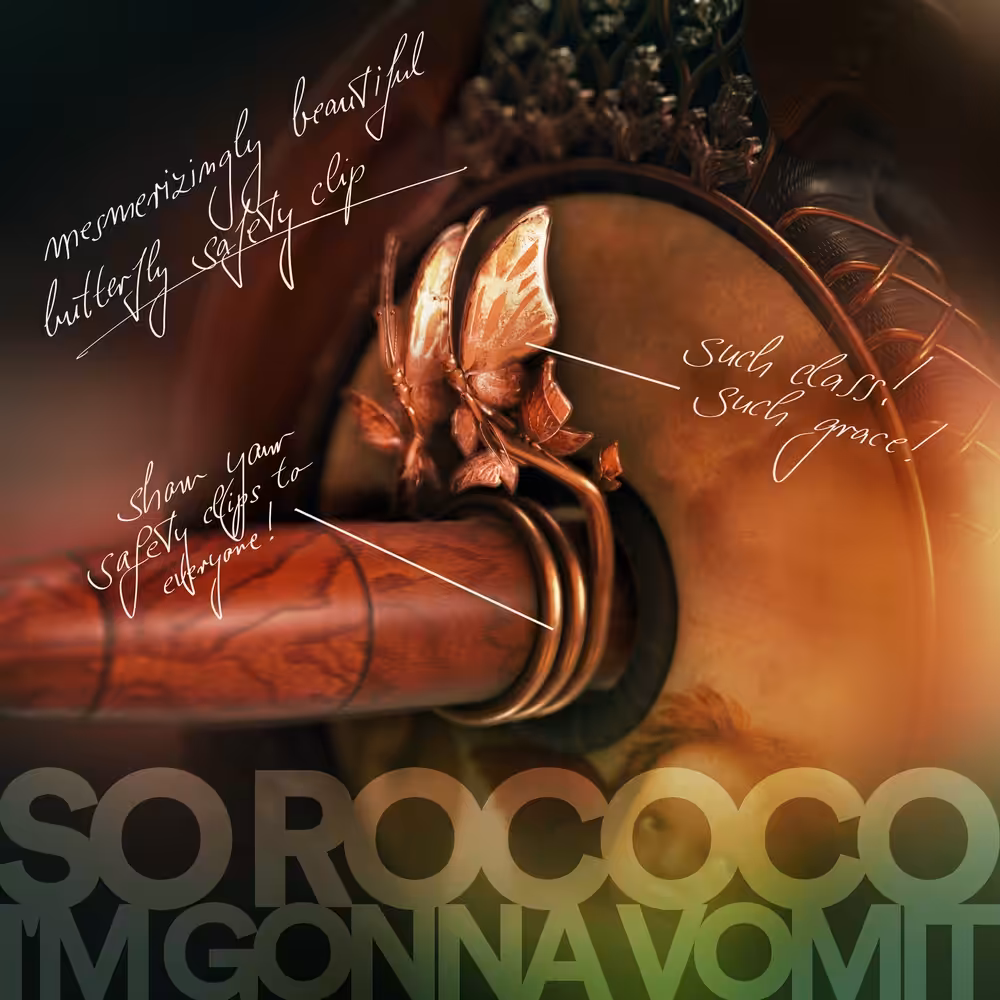 "SO ROCOCO I'M GONNA VOMIT" Fitness Triptych - 3/3