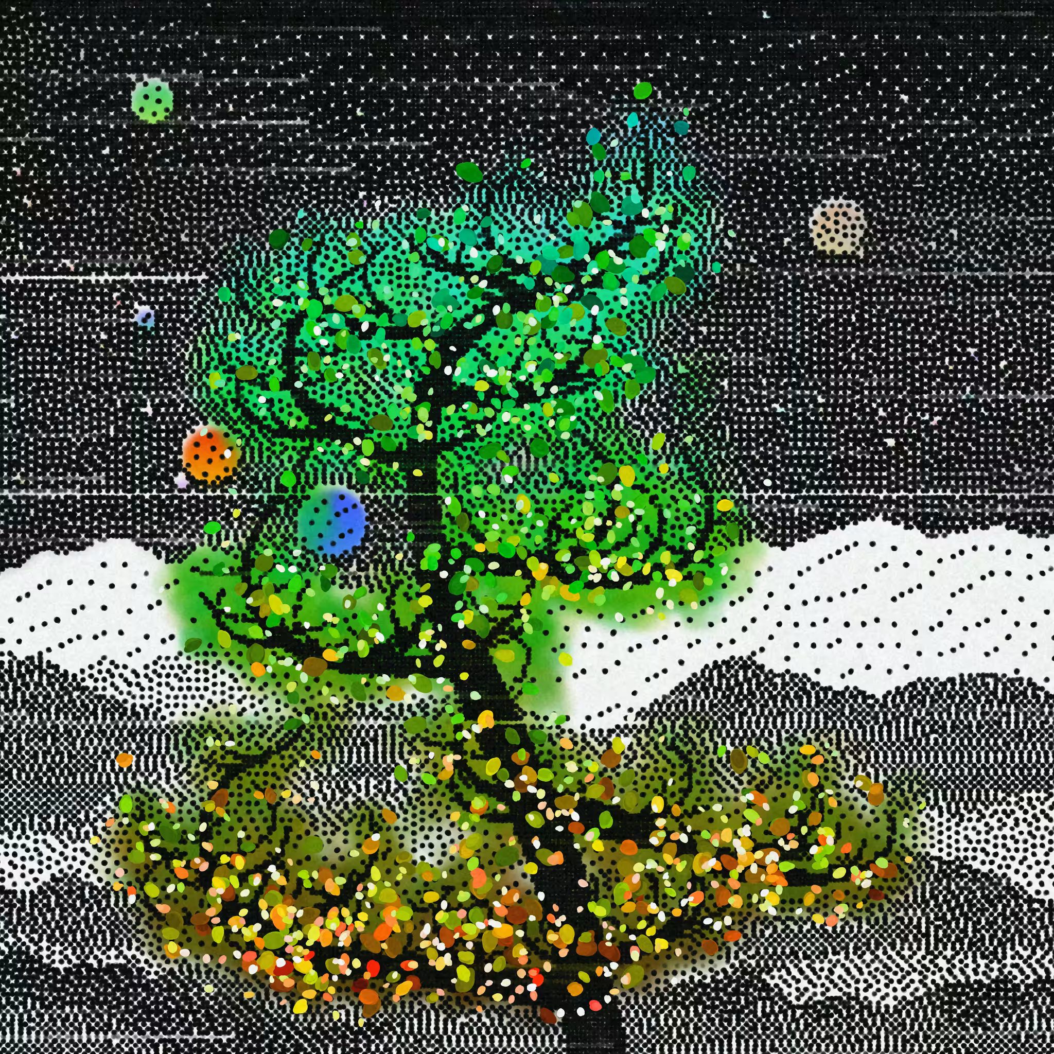 Dithered Branches #242