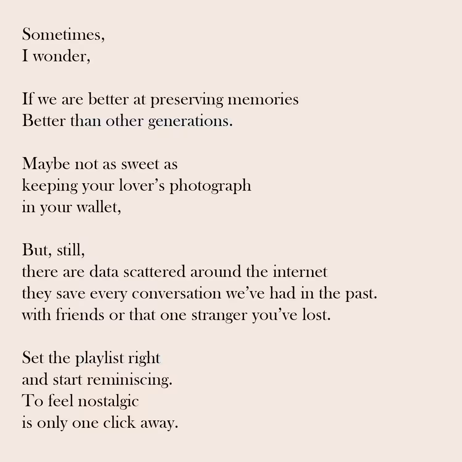 Memories in the Internet Era