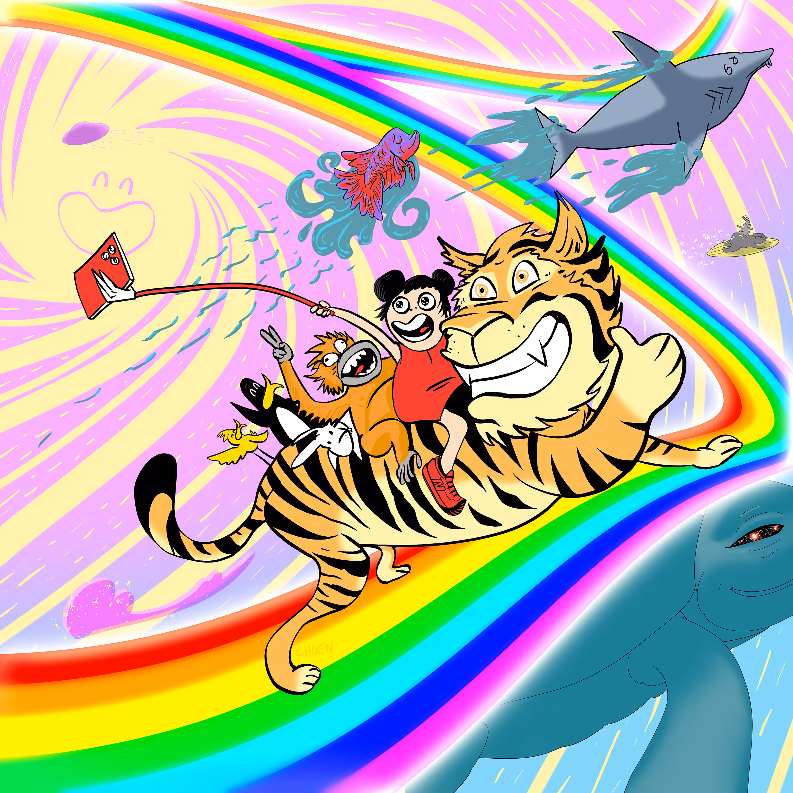 Go Tiger Go Go Ride the Rainbow!