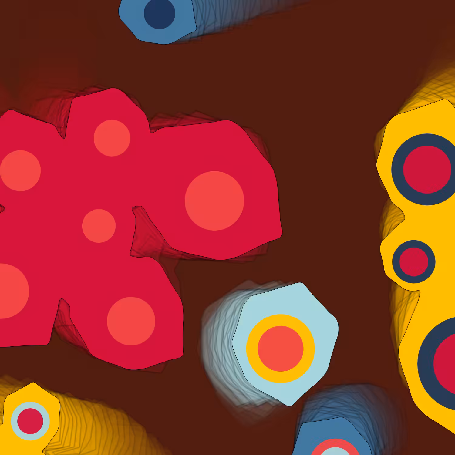 Geometric colorful shapes (Free edition) #124
