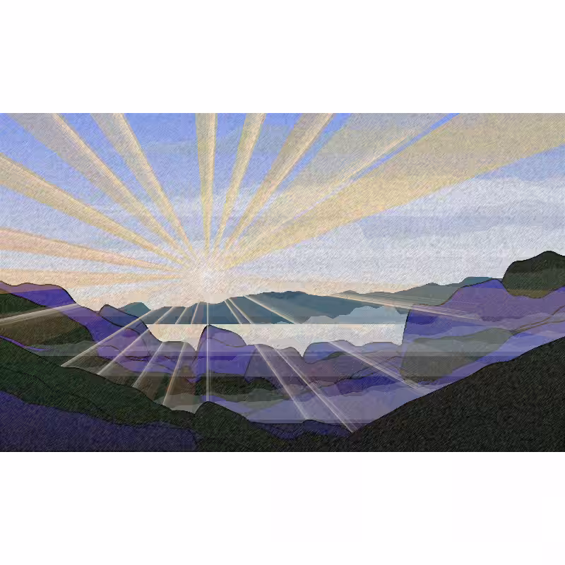 Sunrise over a Mountain Lake #45