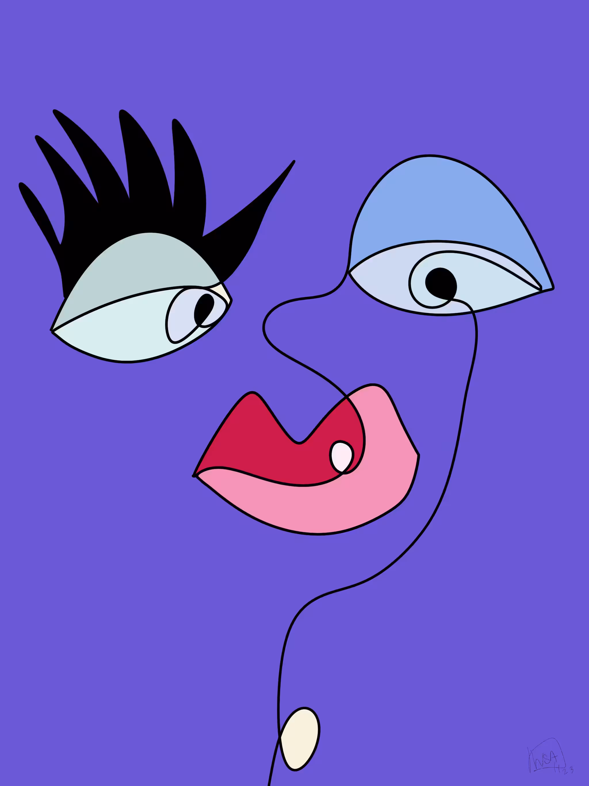 Minimalistic Face 012 - Face Of Arts
