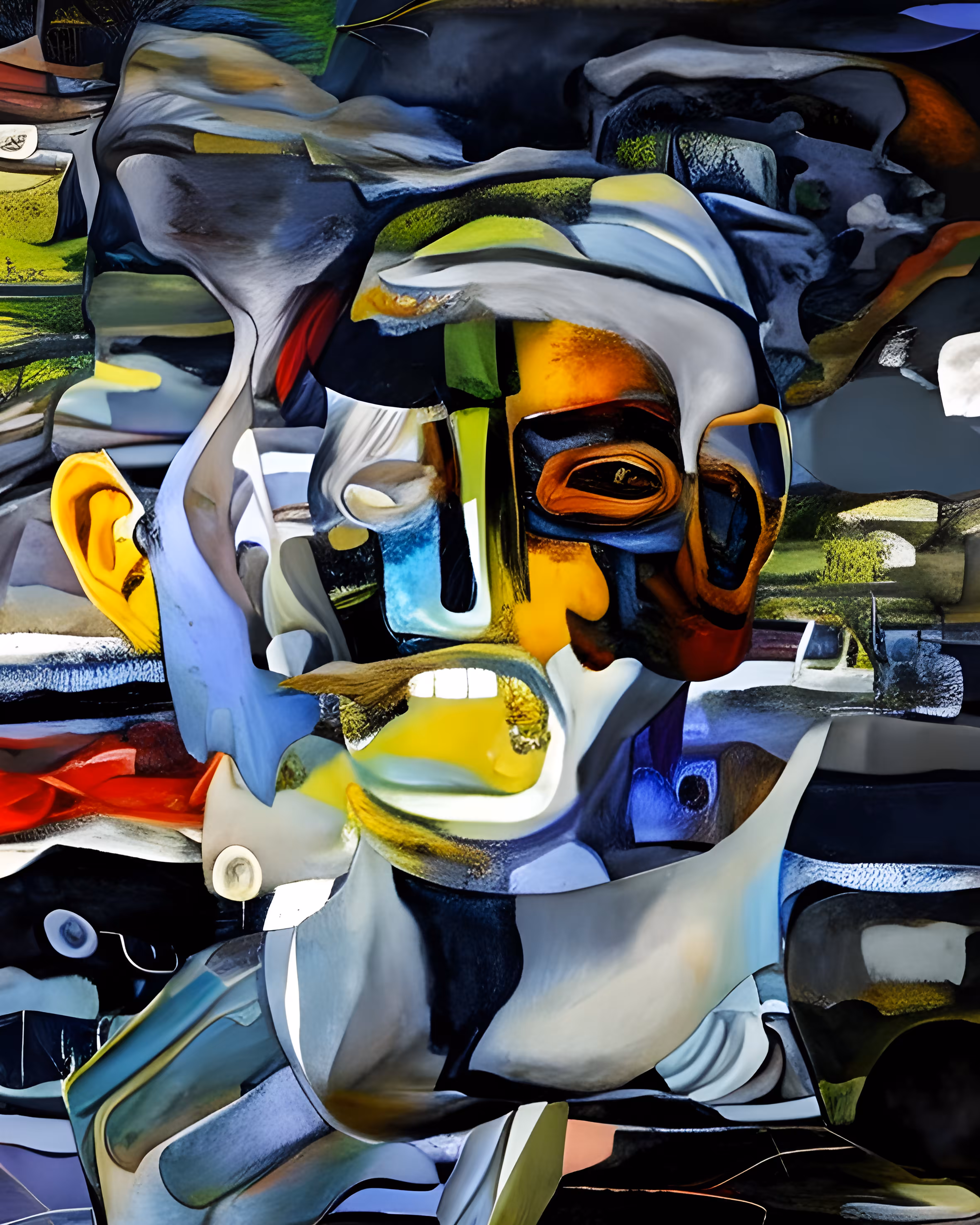"Portrait of Fractured Laughter"