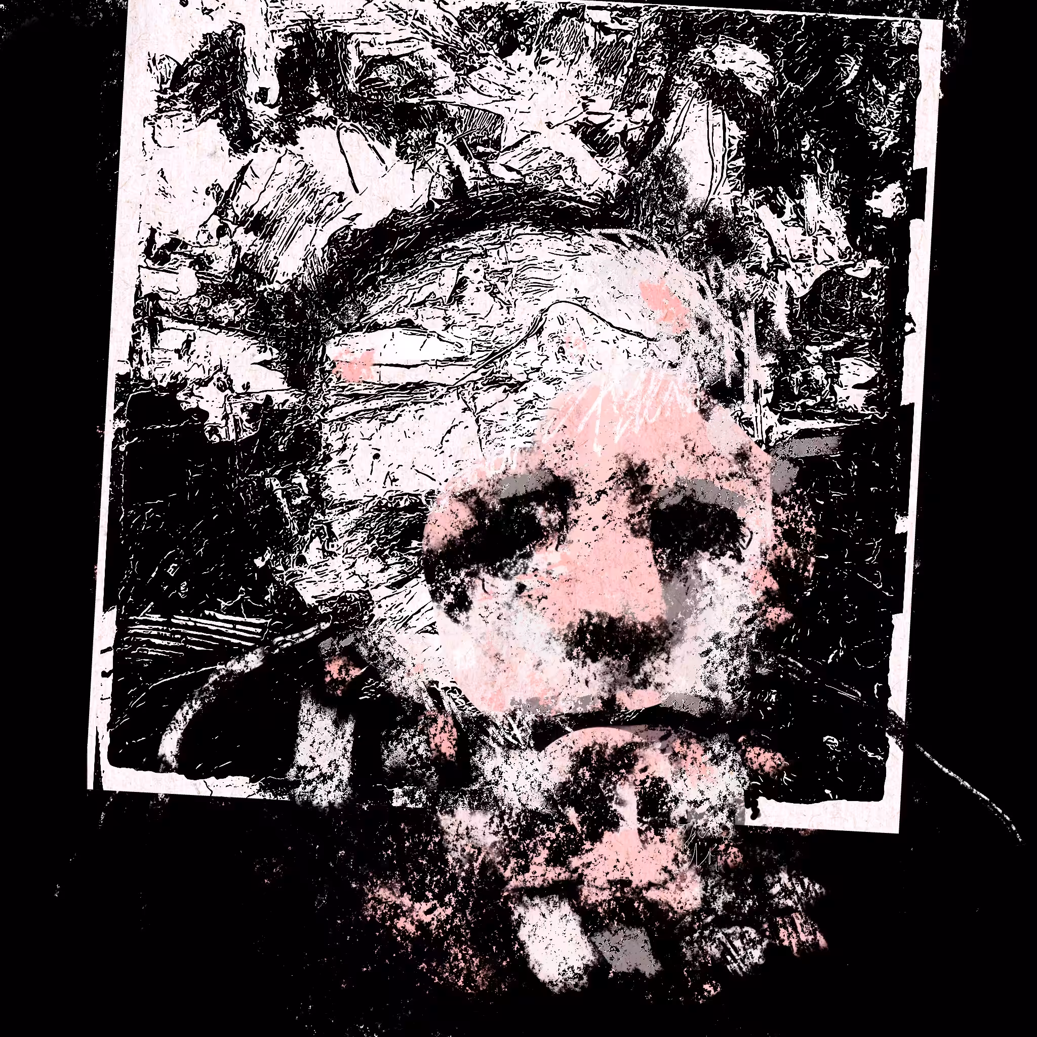 Portrait of a subject that is torn out of its limits