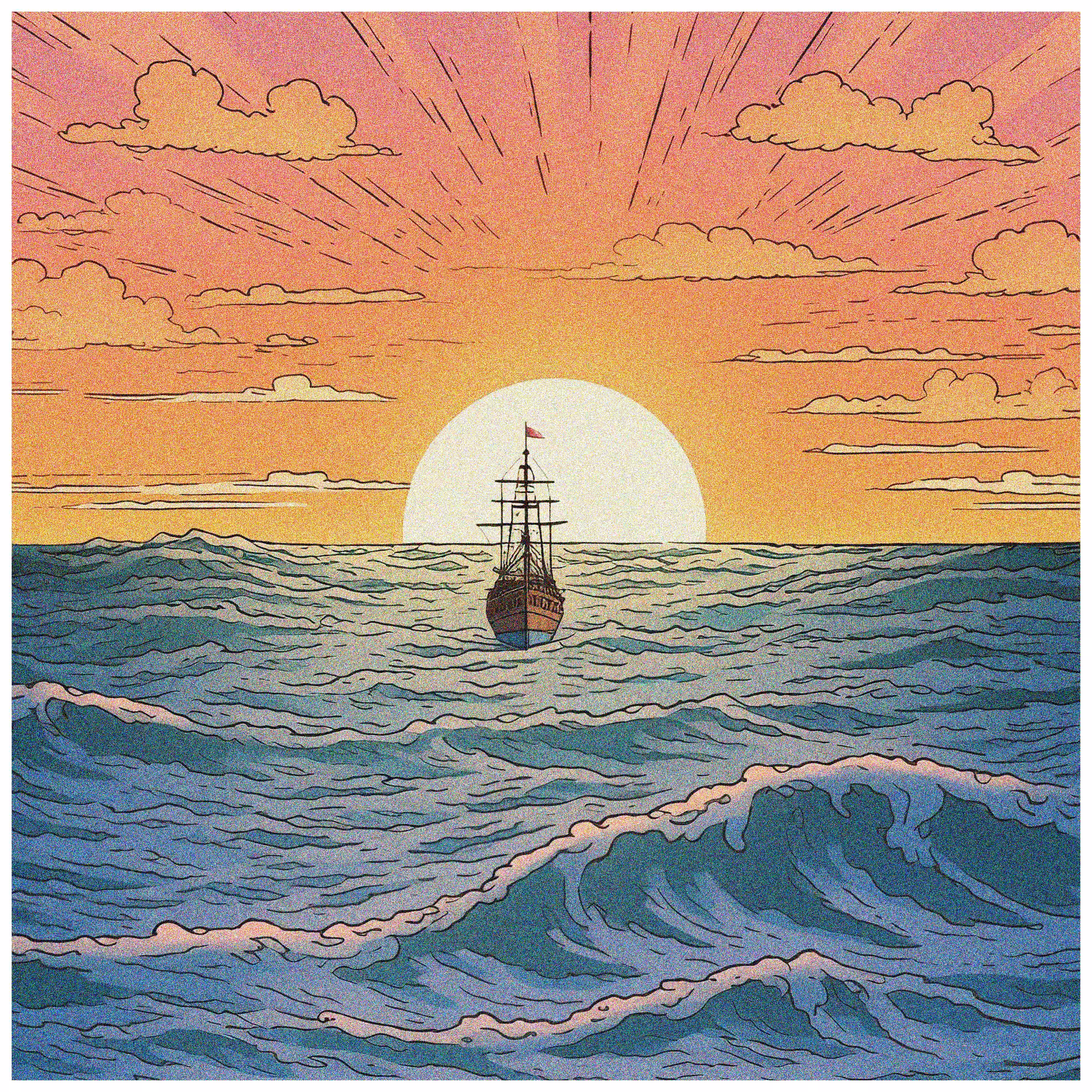 Sun goes down