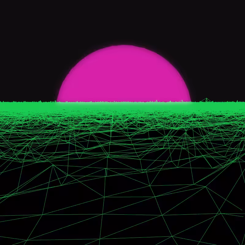 Generative Retrowave Field #10