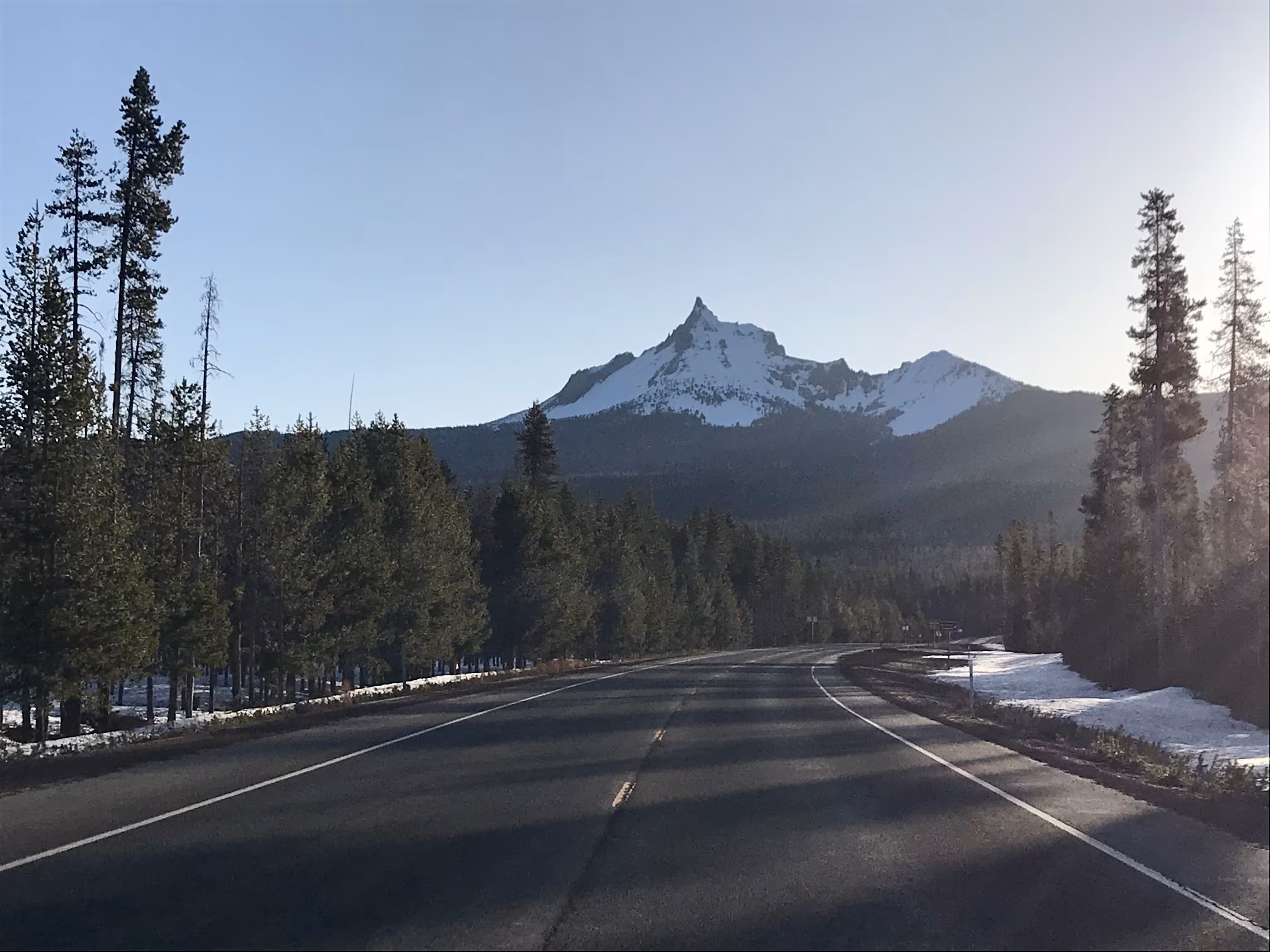 Sunrise on the Road to Mount Thielsen 
