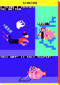 6x PETSCII COMICS: Sinking