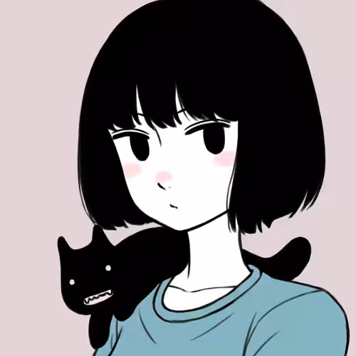 Flat Girl Collection: Girl and strange creature 02