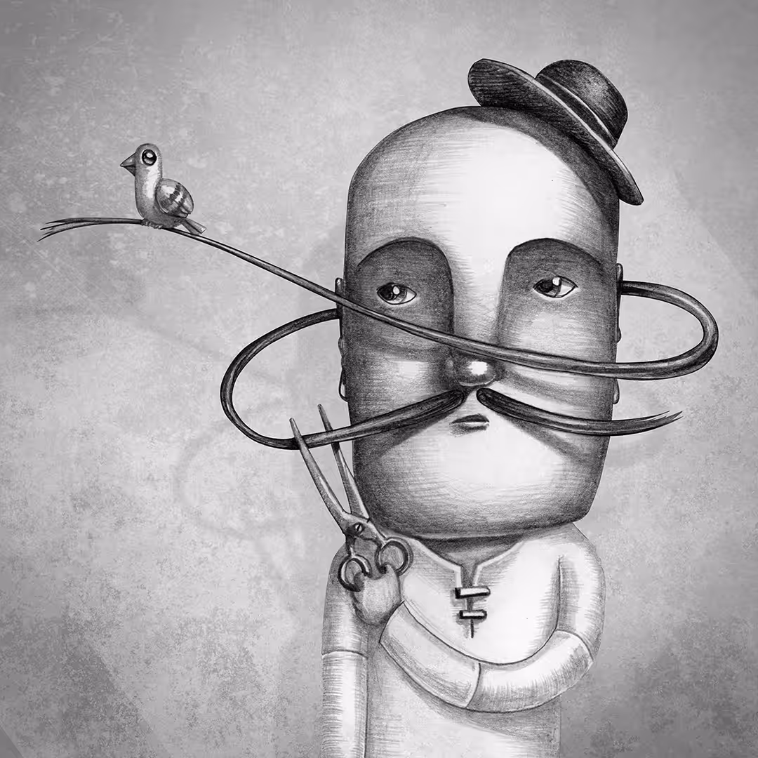 MOUSTACHE grayscale
