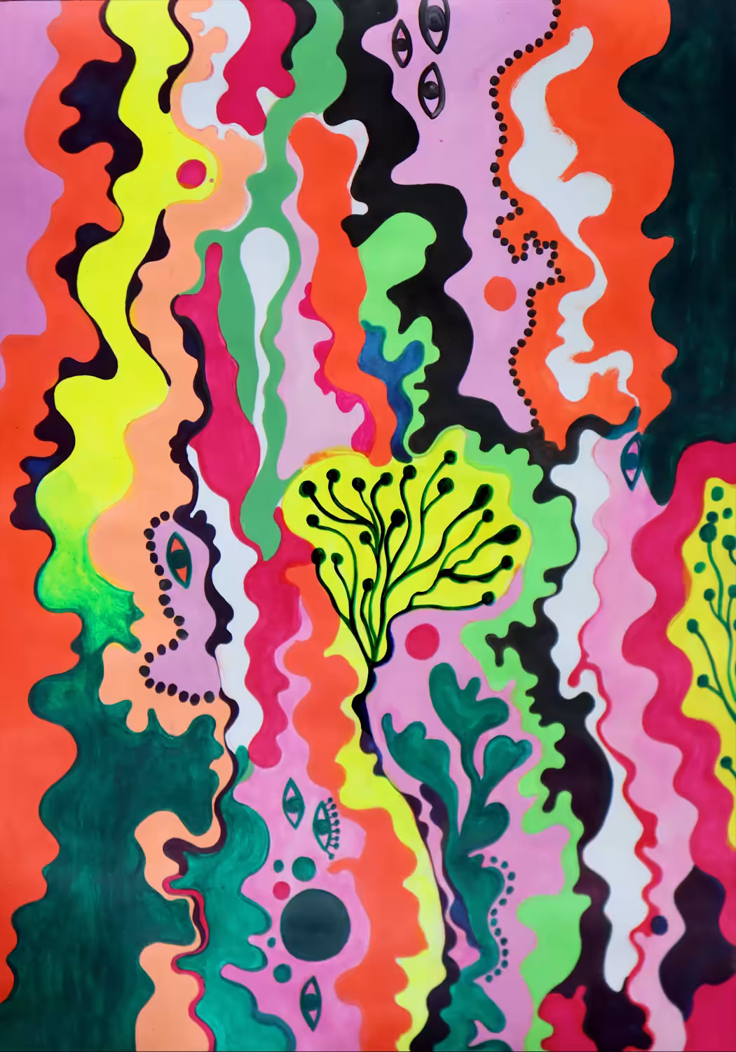 Wondering Eyes - Animated and Physical Painting
