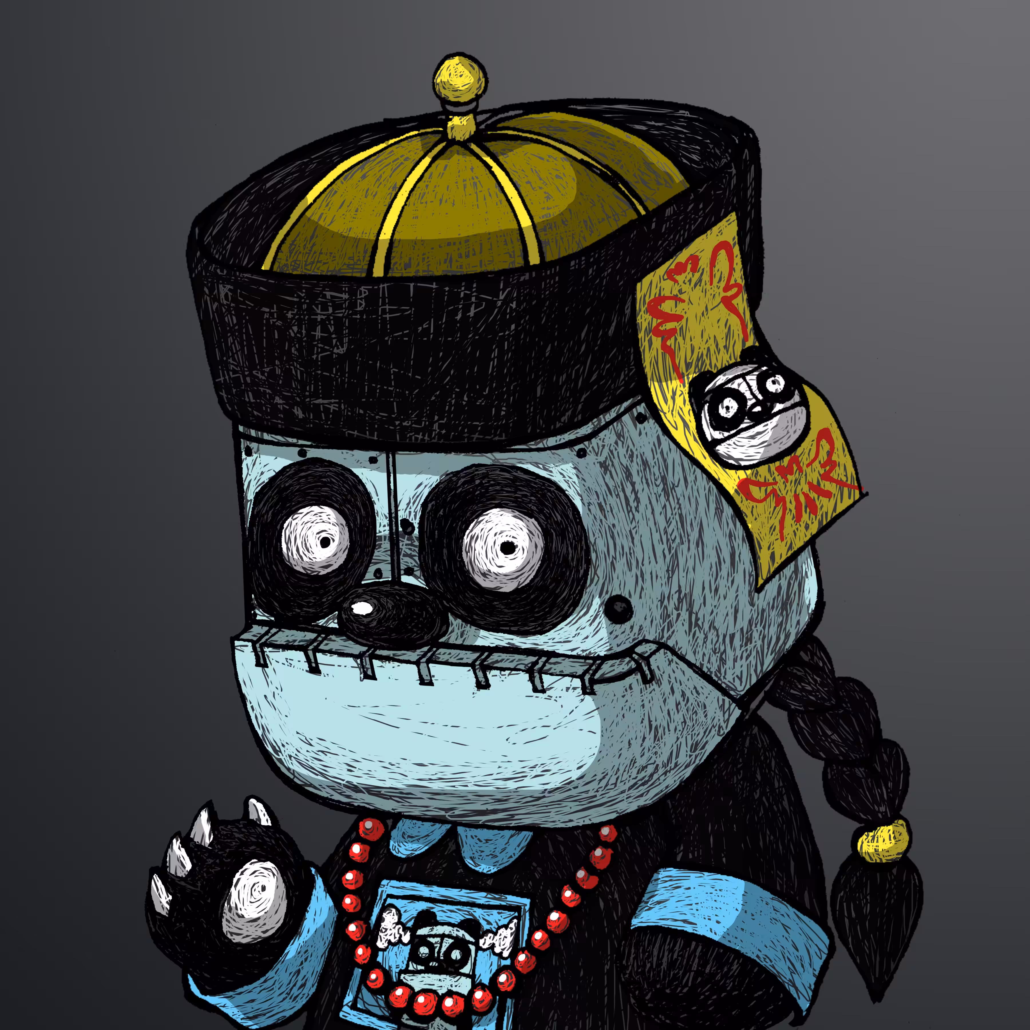Papado in Chinese ghost costume