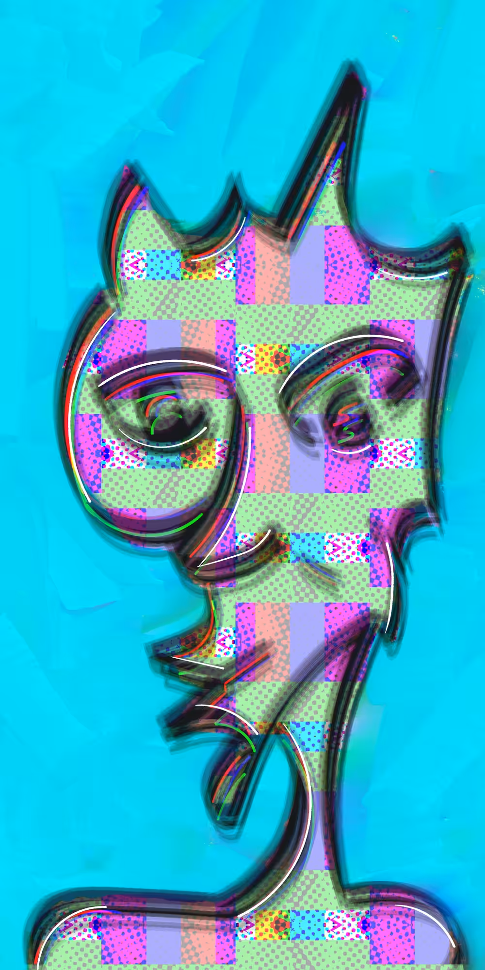 Imaginary Portrait - The Plaid-Skinned Man