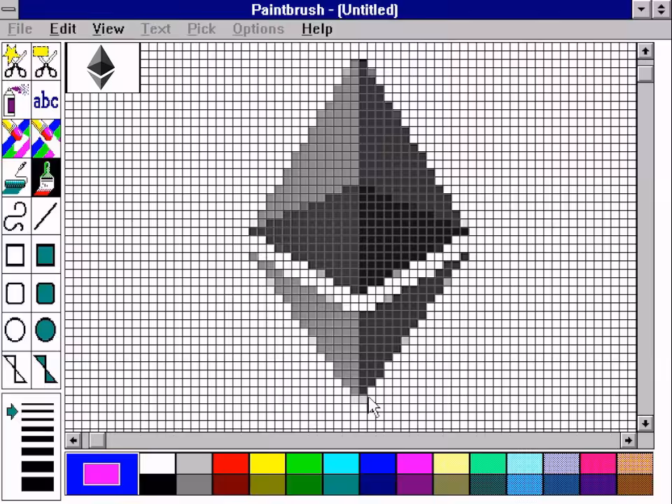 Vintage Time: Paintbrush Ethereum