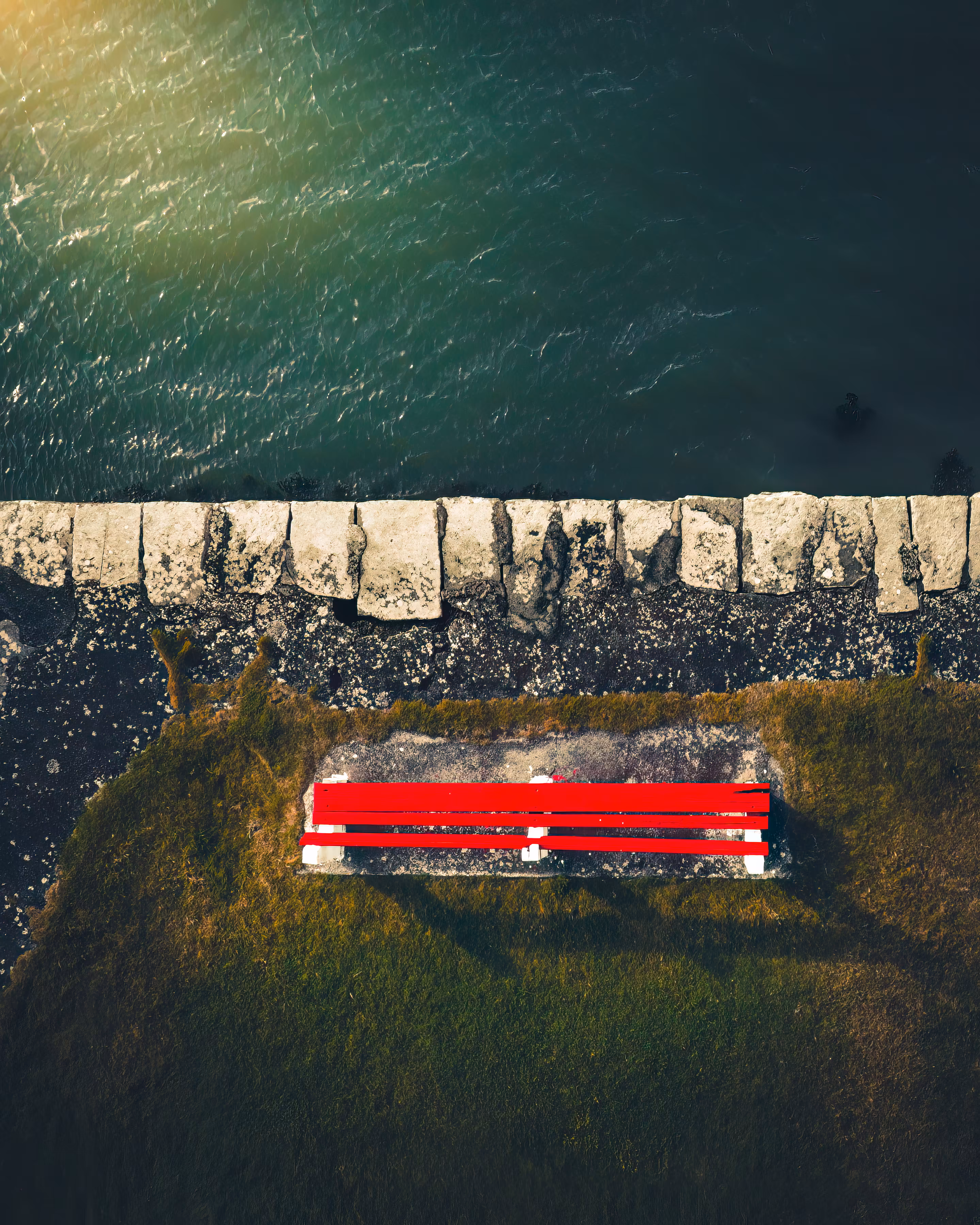 Red Bench at Knock
