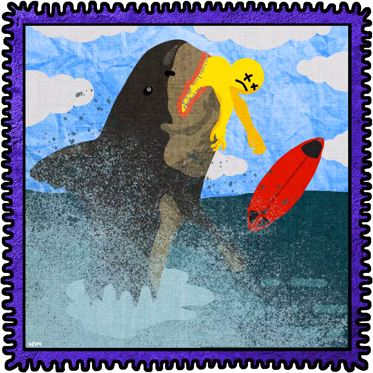 Fast as a Shark Stamp