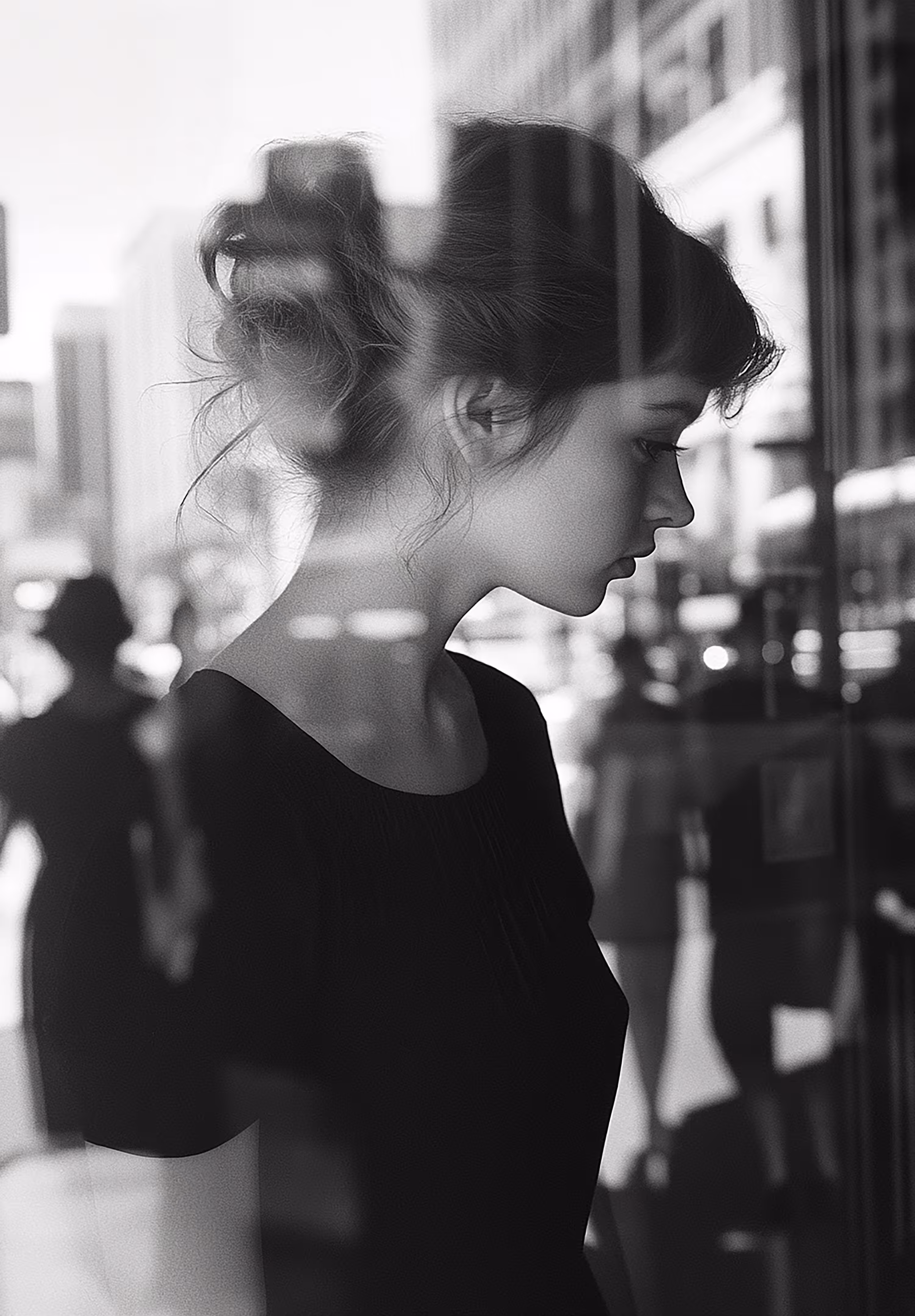 The girl at the storefront