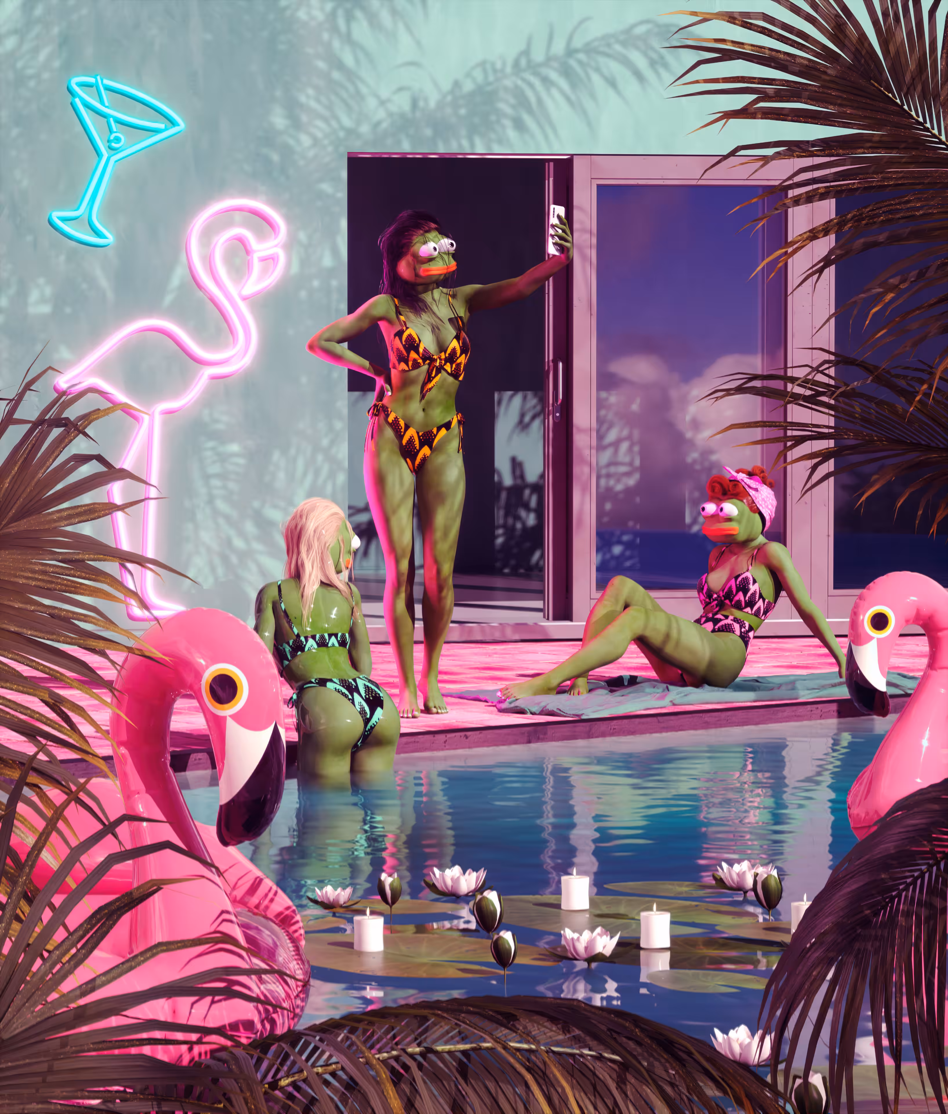 Pepe's Flamingo Party 🦩
