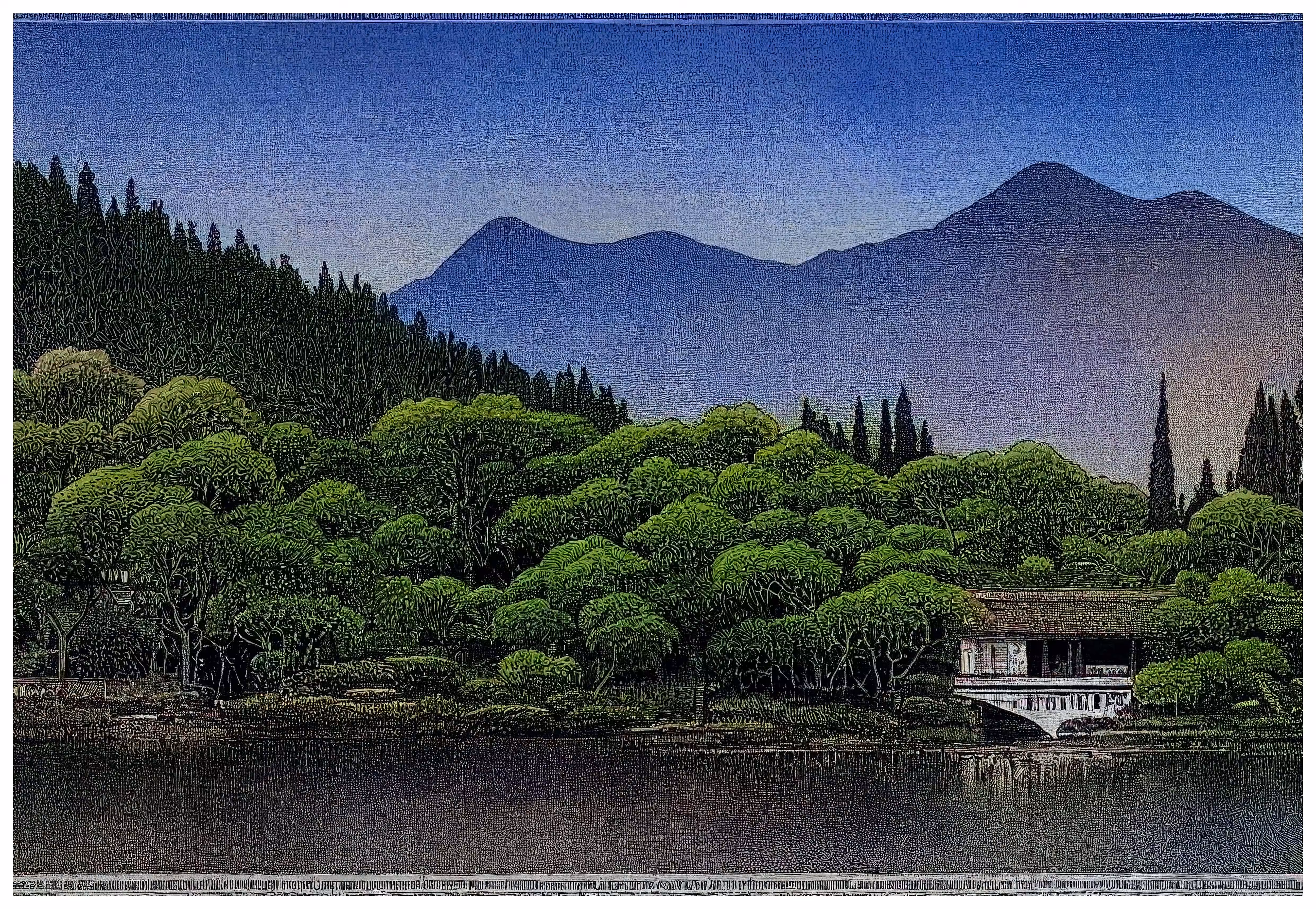 Lake and Mountains