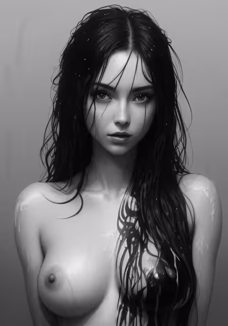 Lady Black and White