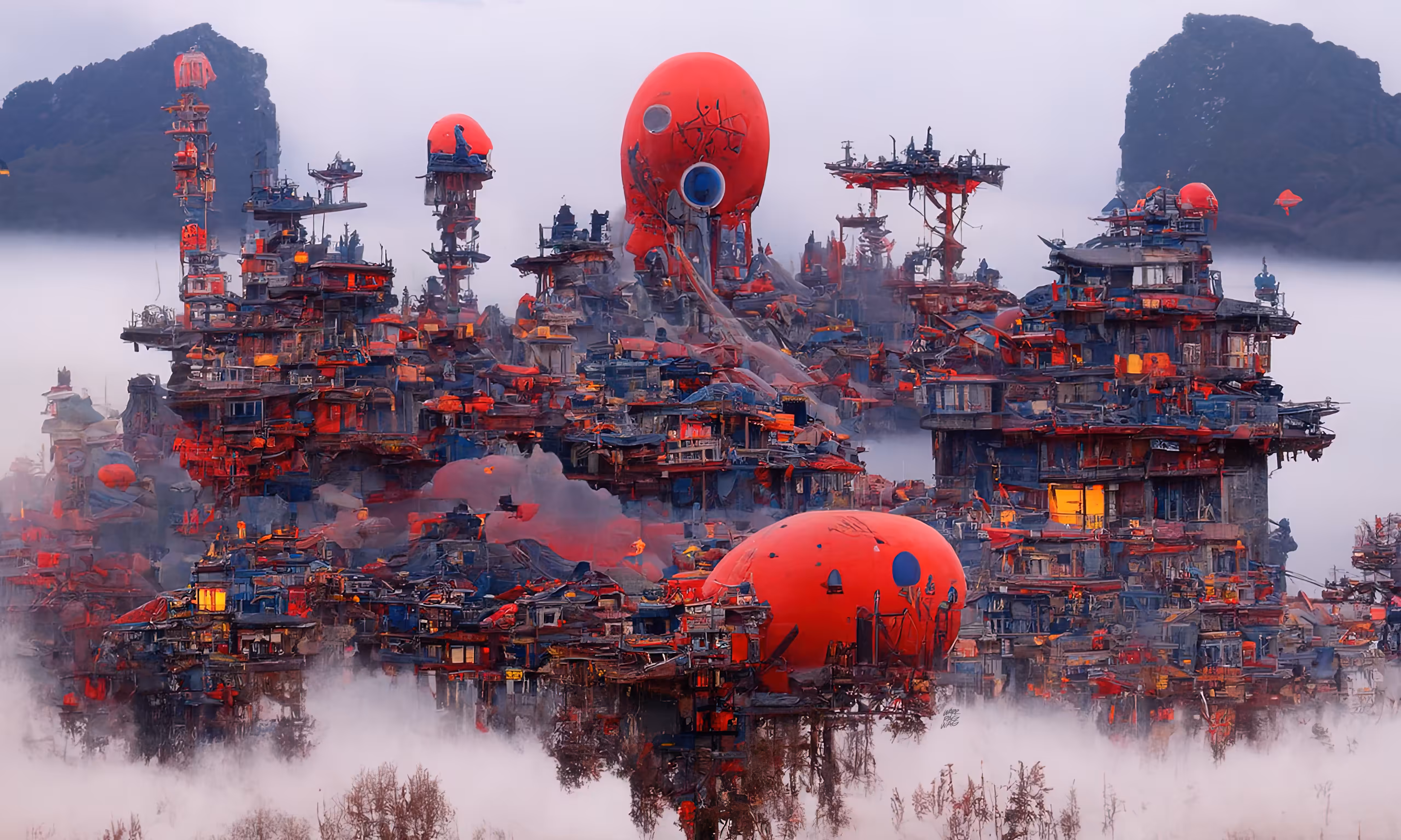 Diffused Arch: Floating Buildings 06