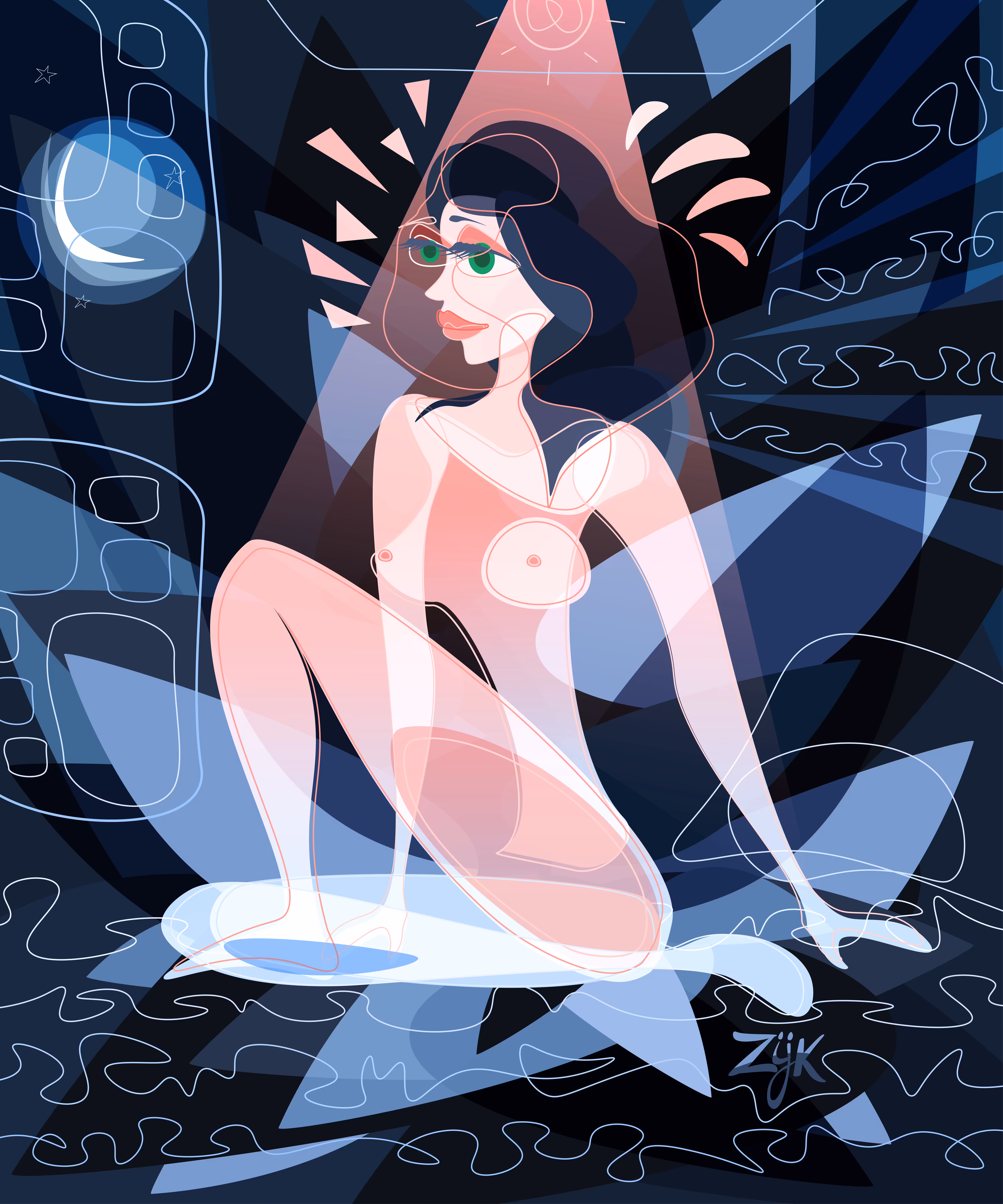 Insomniac green-eyed girl - Insomne muchacha de ojos verdes