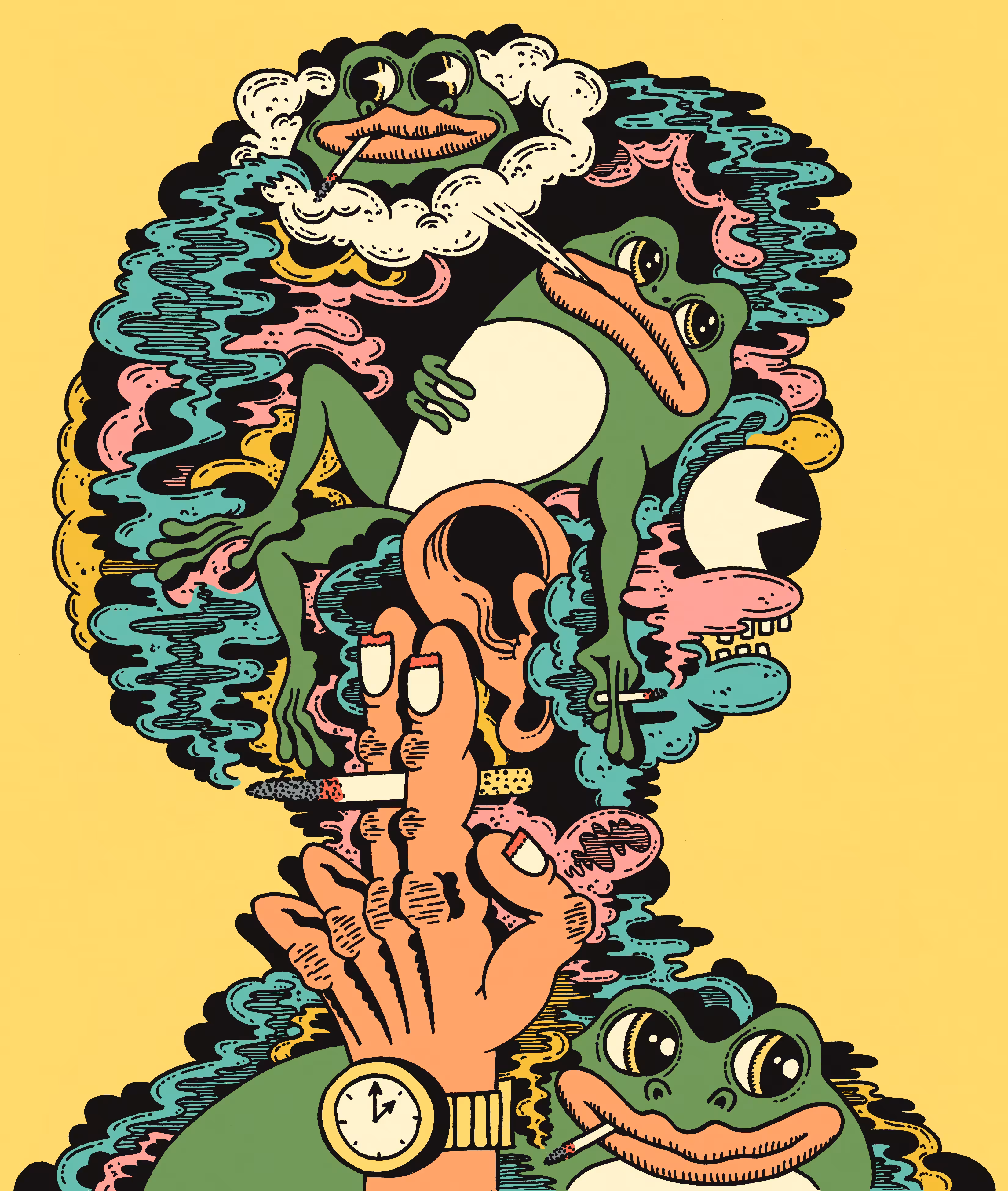 Philip & the Frogs on Smoke Break