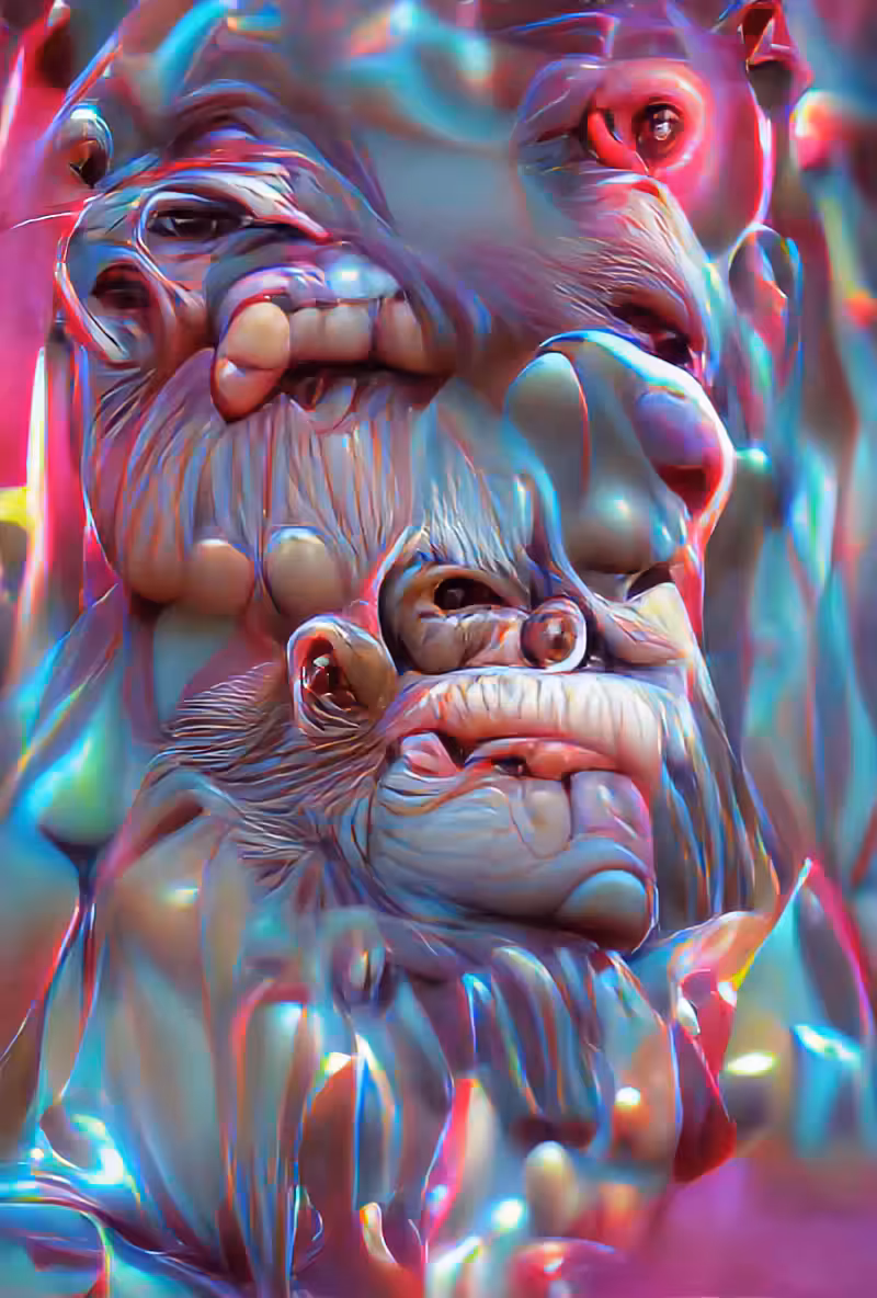 Ape bored on yacht (With AI Generated Music)