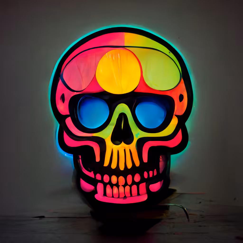 Neon Skull 01