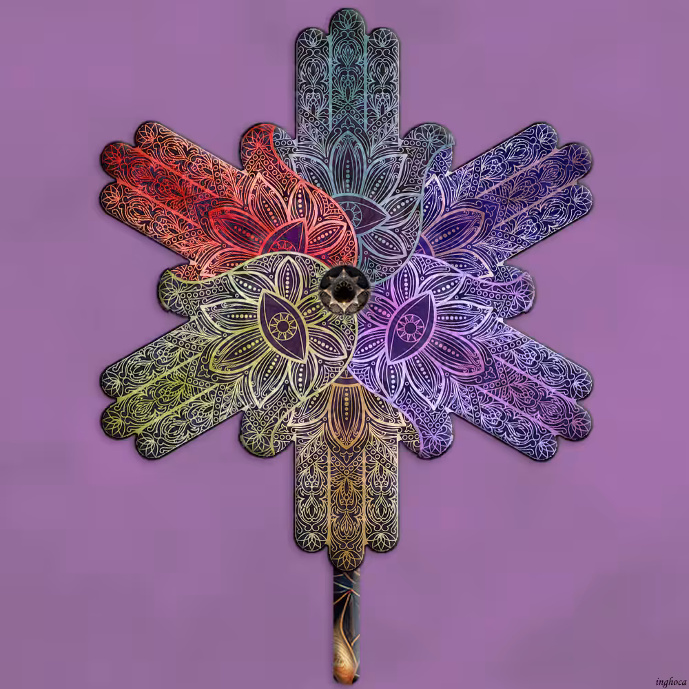 Pinwheel 128 Hamsa  / Hand of Fatima