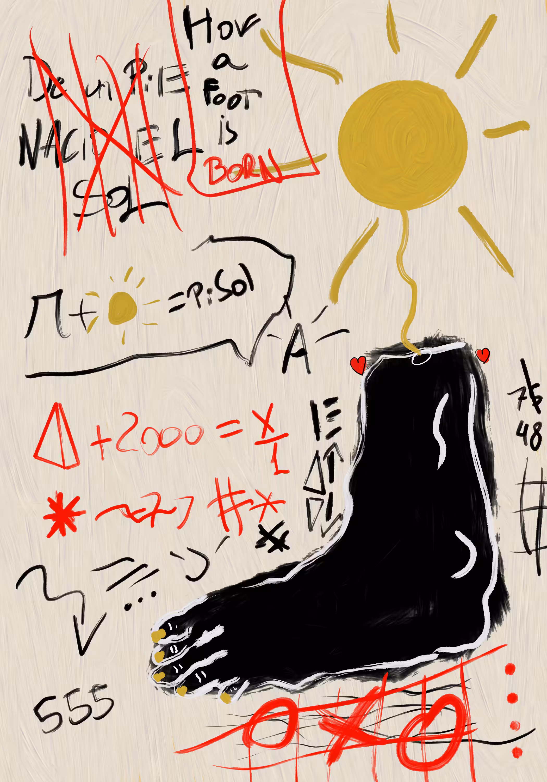 The birth of a foot