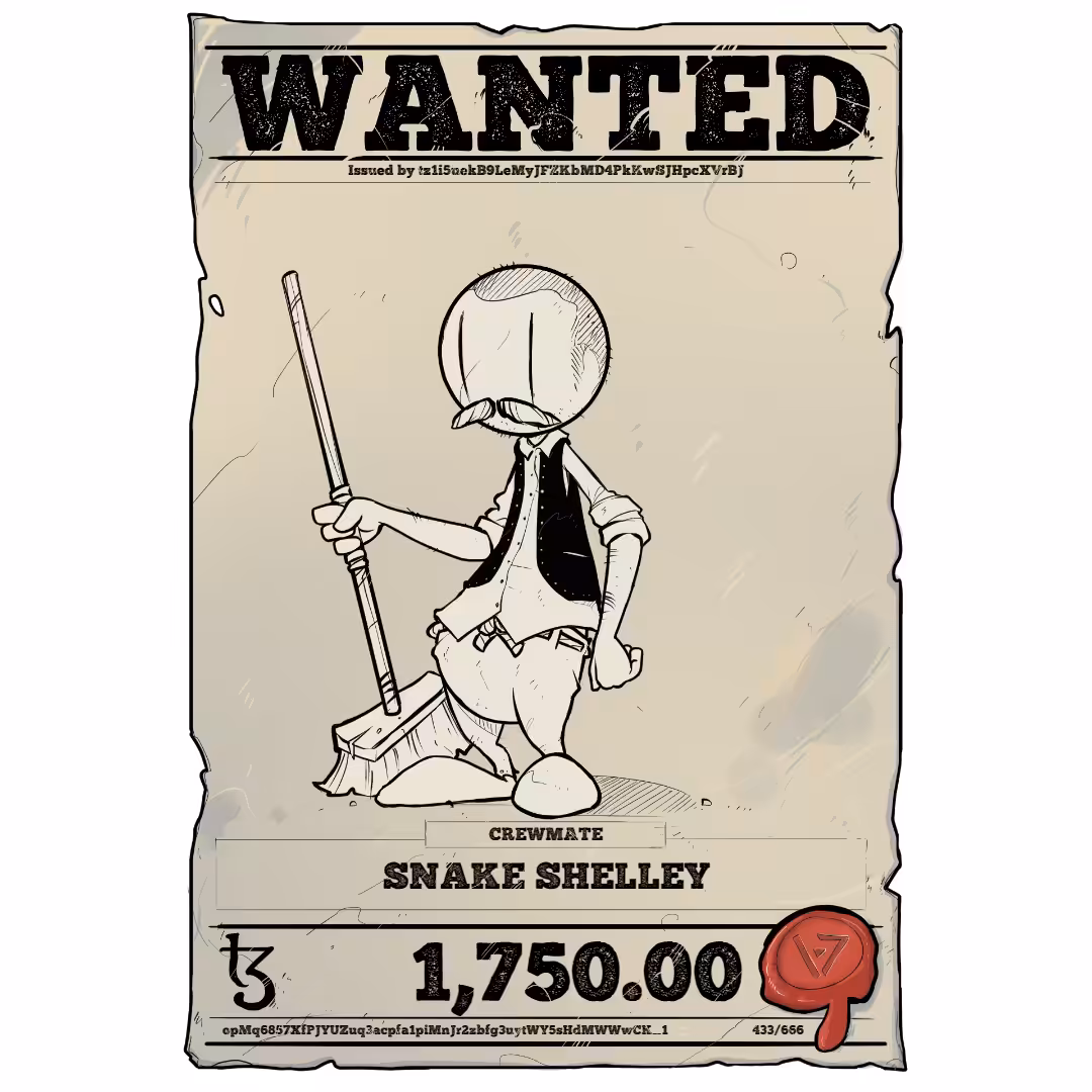 SNAKE SHELLEY | TEZOS PIRATE 433/666