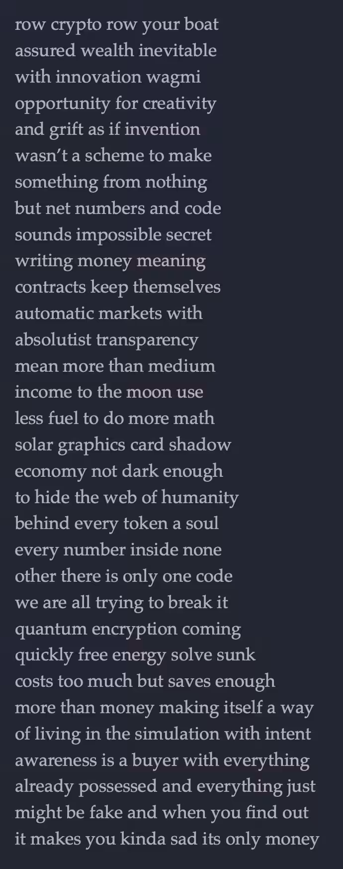 row row row your crypto boat