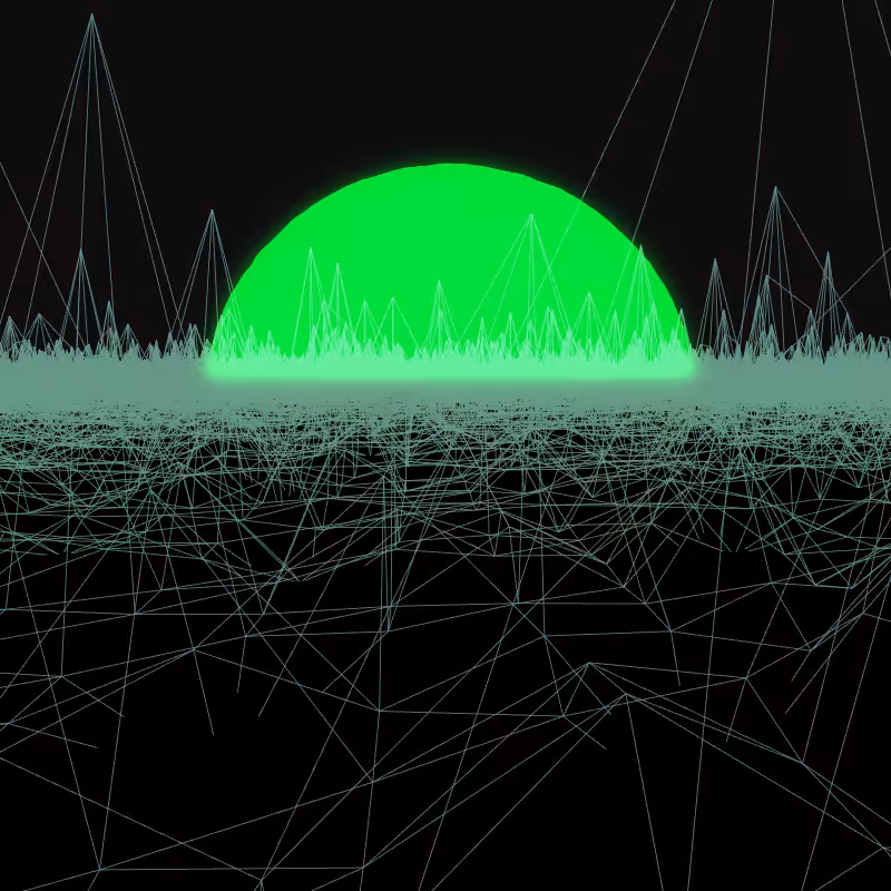 Generative Retrowave Field #24