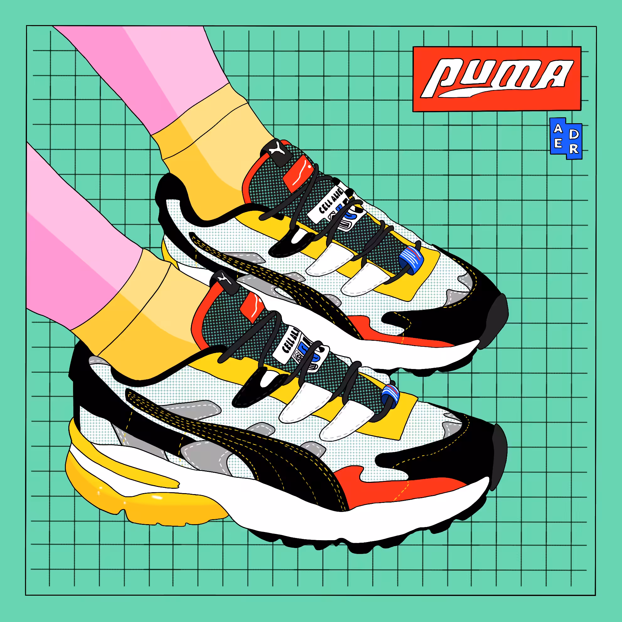CELL ALIEN SNEAKERS