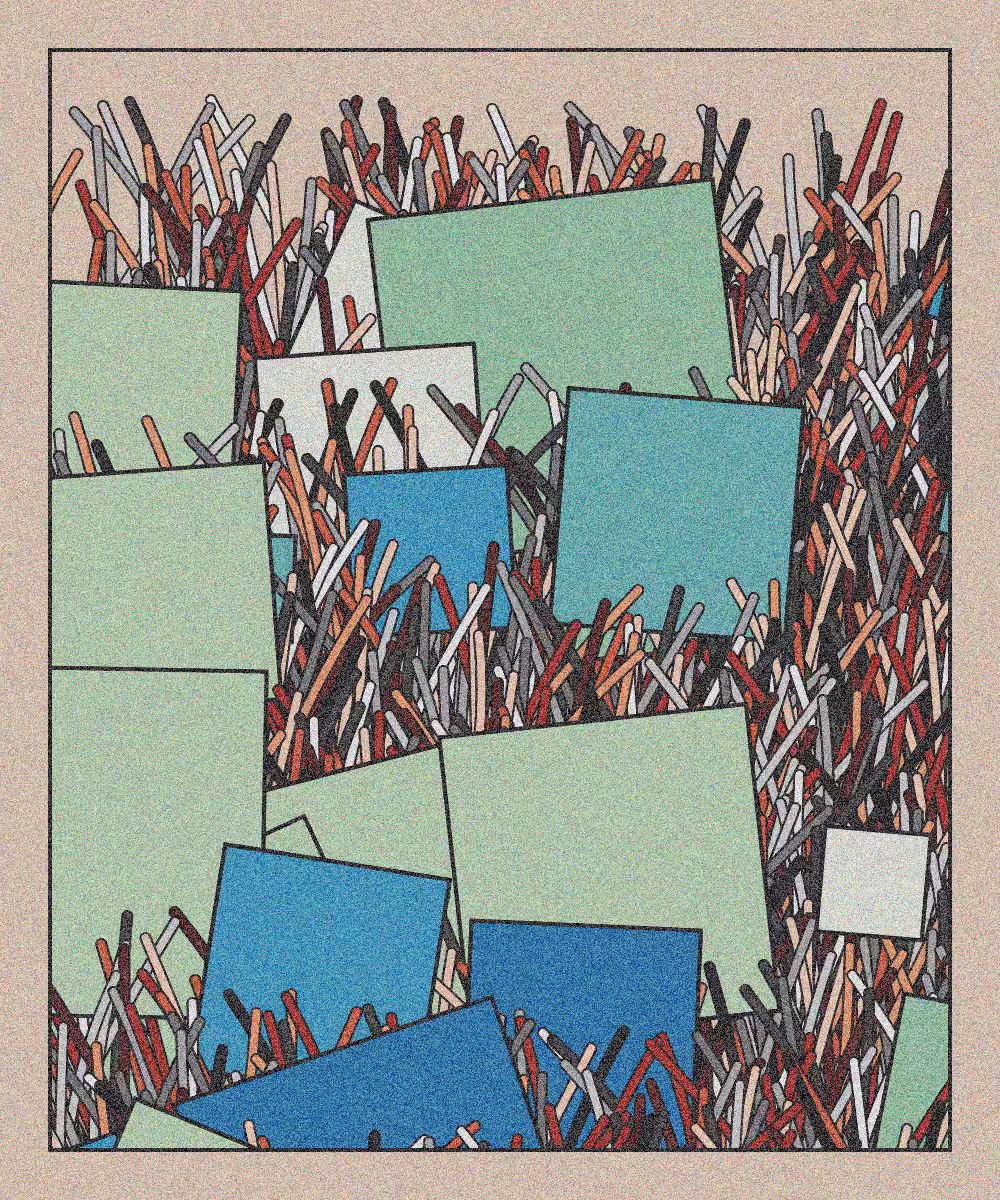 Paper salad with colored cardboard #6
