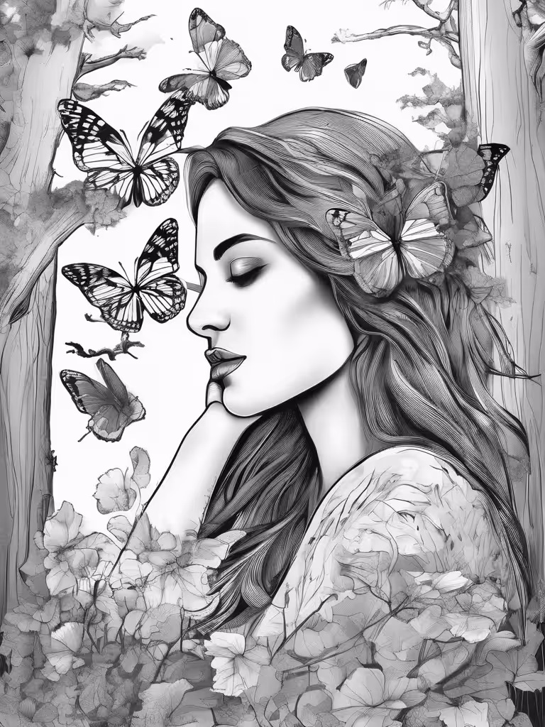 Butterfly woman