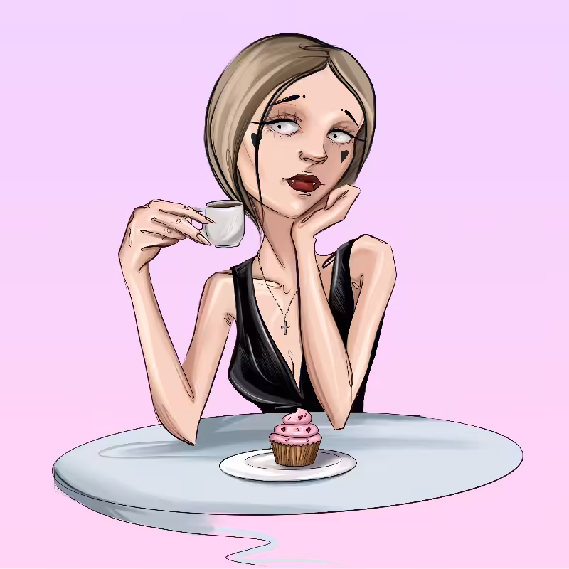 Girl at the table #18