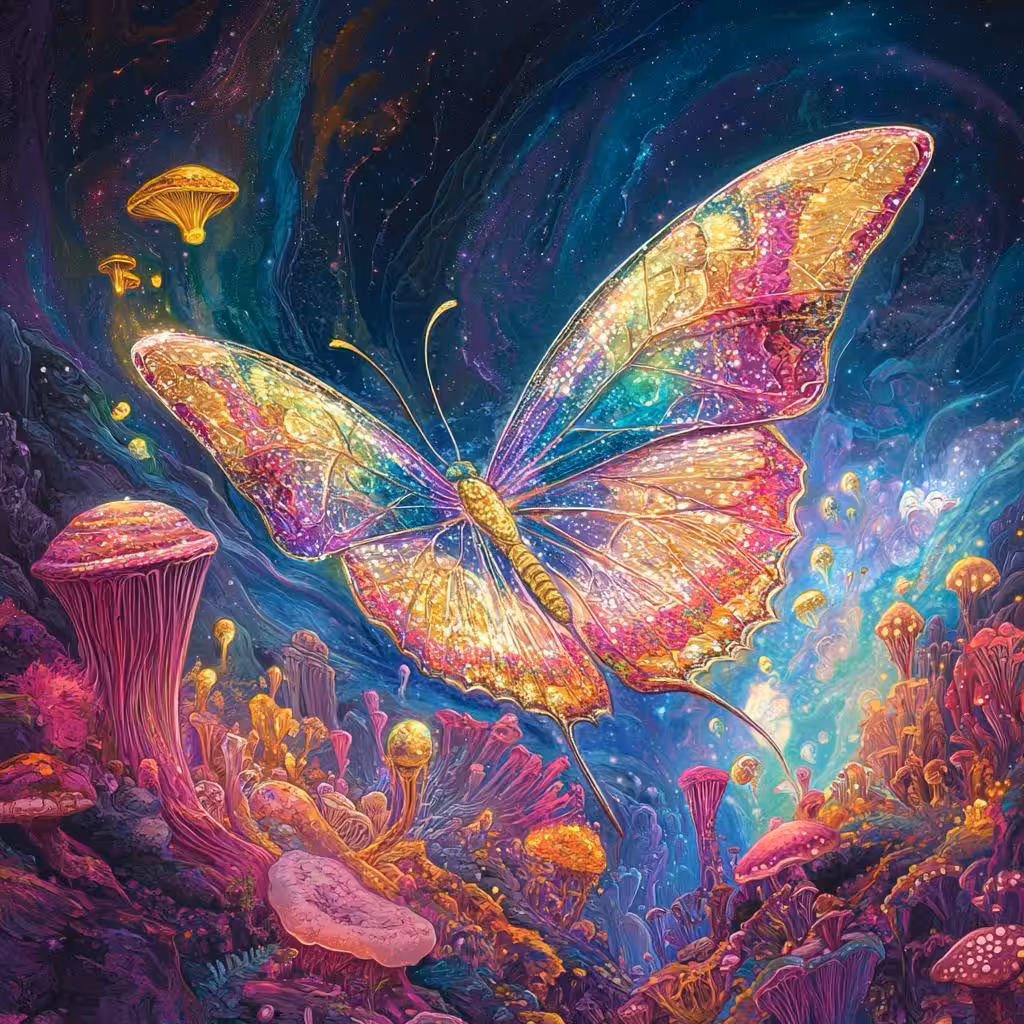 Cosmic Butterfly Glow