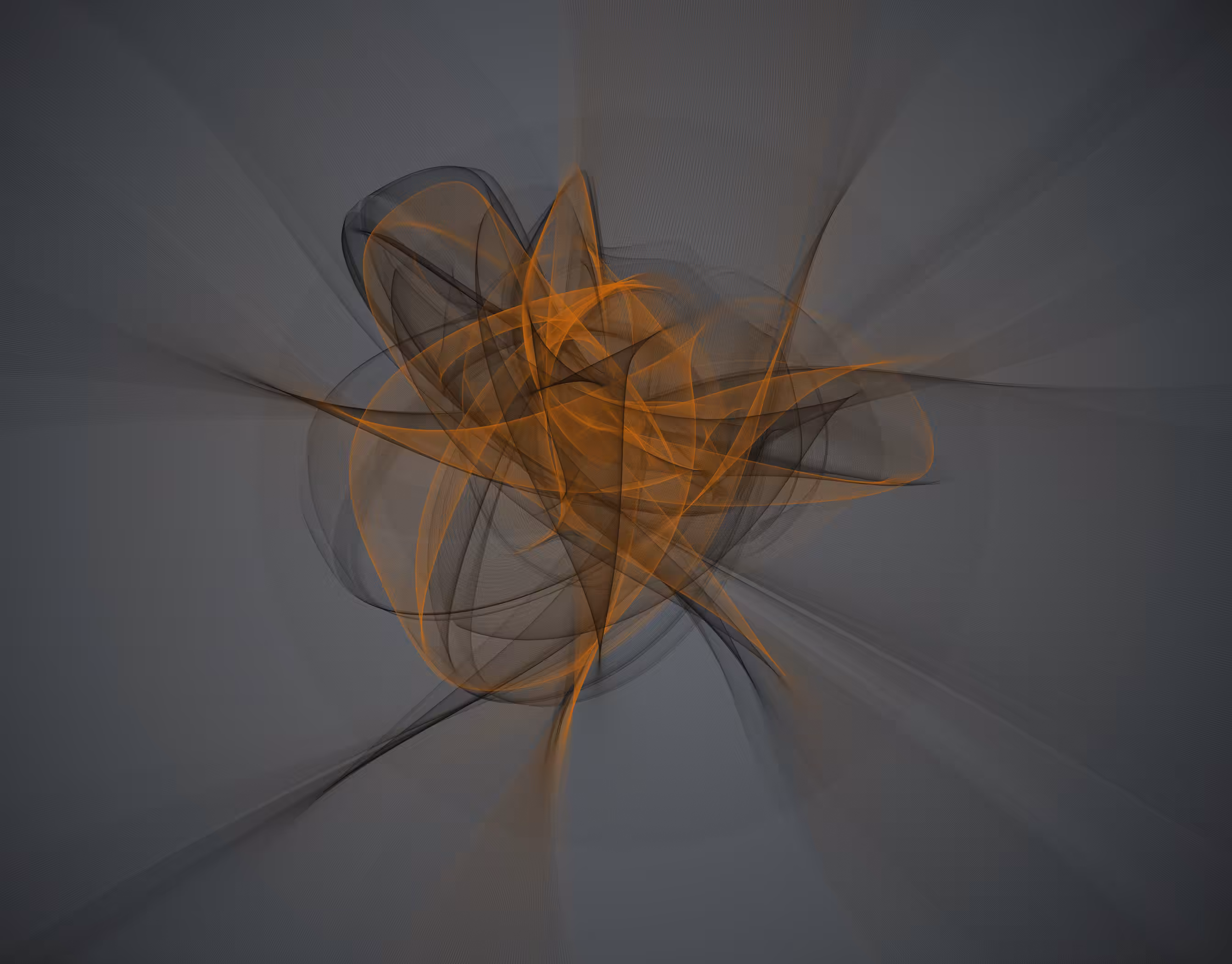 FlowFieldFlow - Orange On Dark Grey